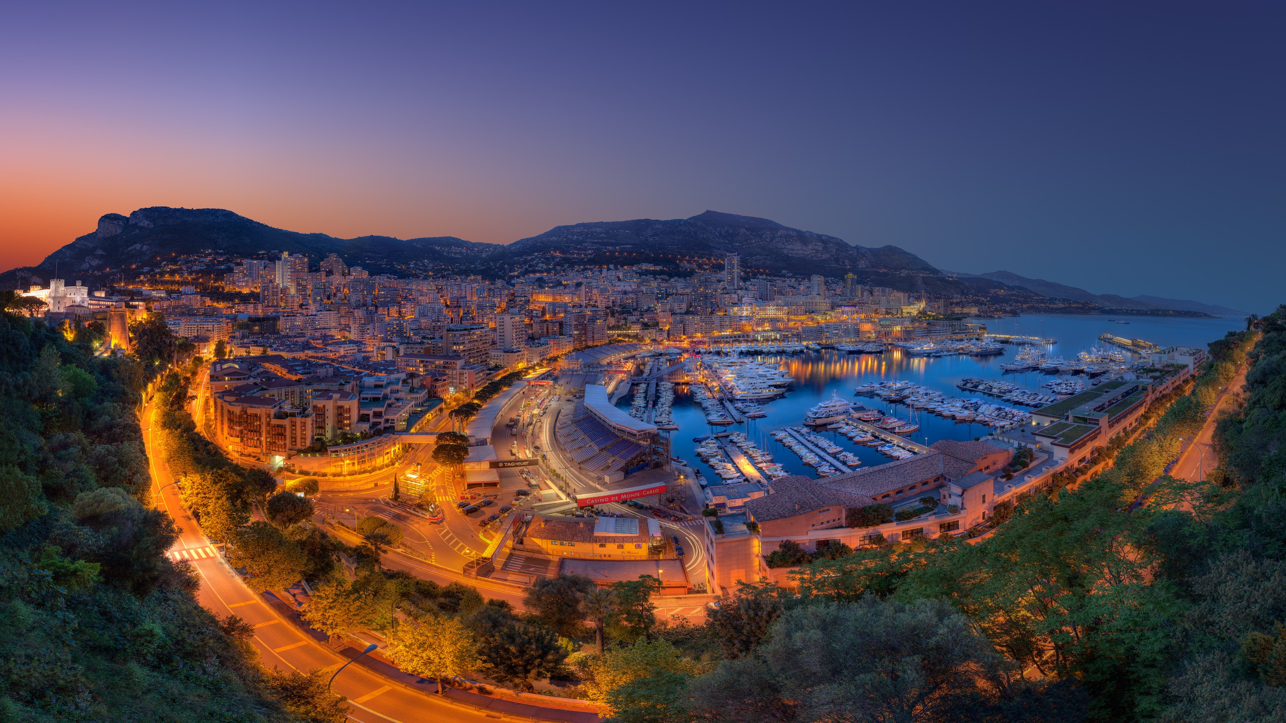 Monaco At Night Wallpapers