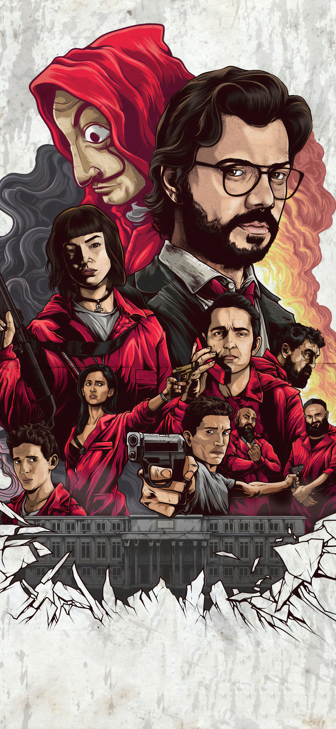 Money Heist Cartoon Wallpapers