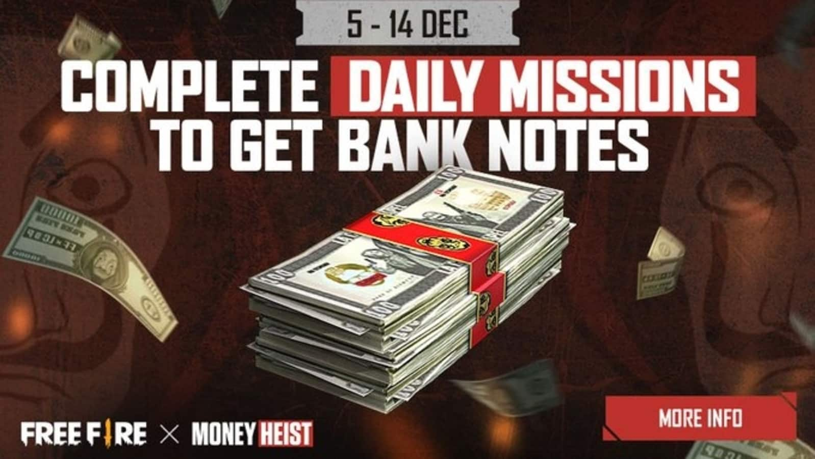 Money Heist x Garena Free Fire Wallpapers