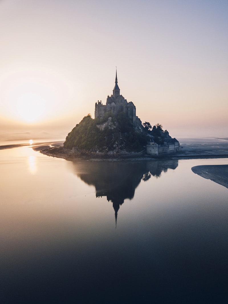 Mont Saint-Michel At Sunrise Wallpapers