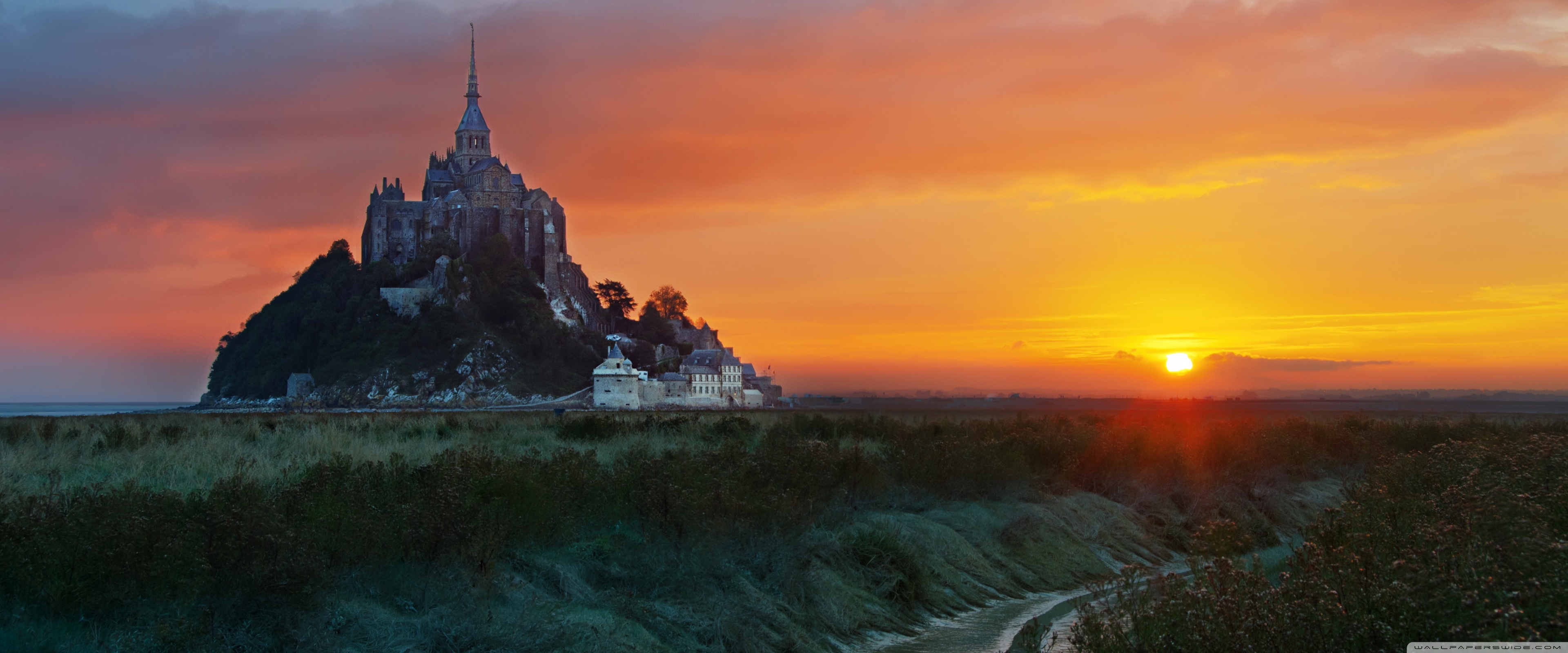 Mont Saint-Michel Landscape Wallpapers