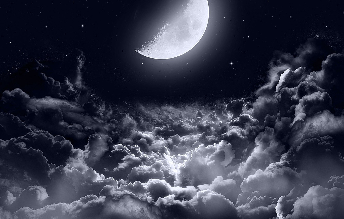 Moon And Clouds Wallpapers