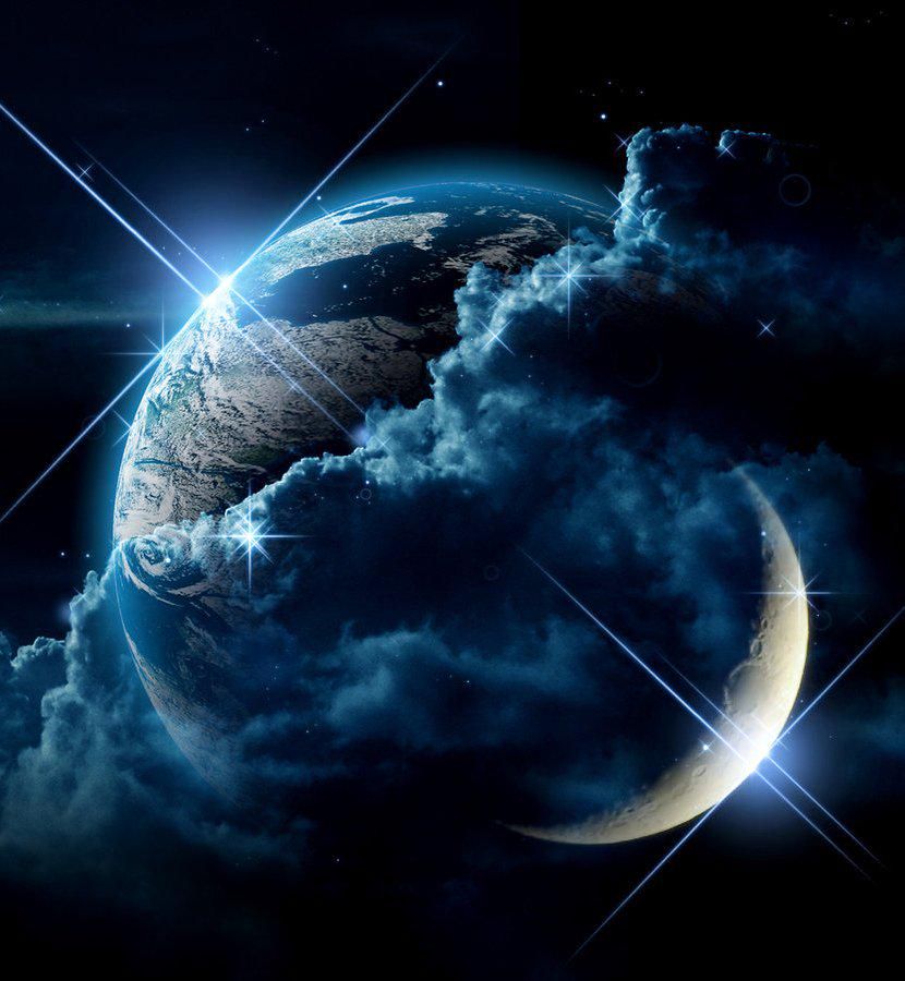 Moon And Planet From Space Wallpapers