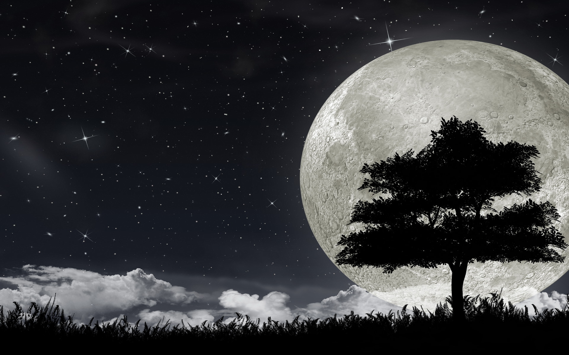 Moon Light Black Wallpapers