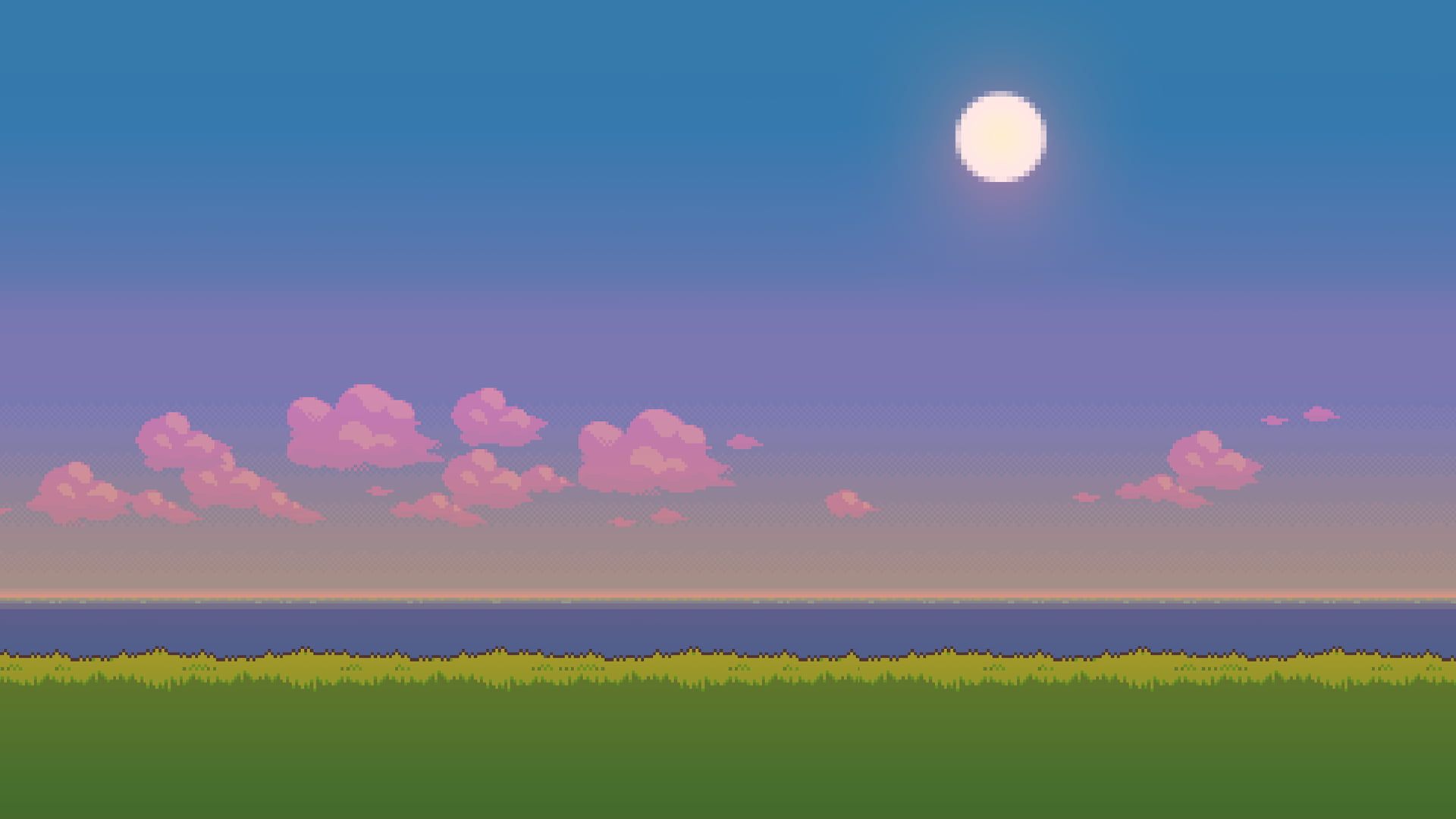 Moon Night Pixelart Wallpapers