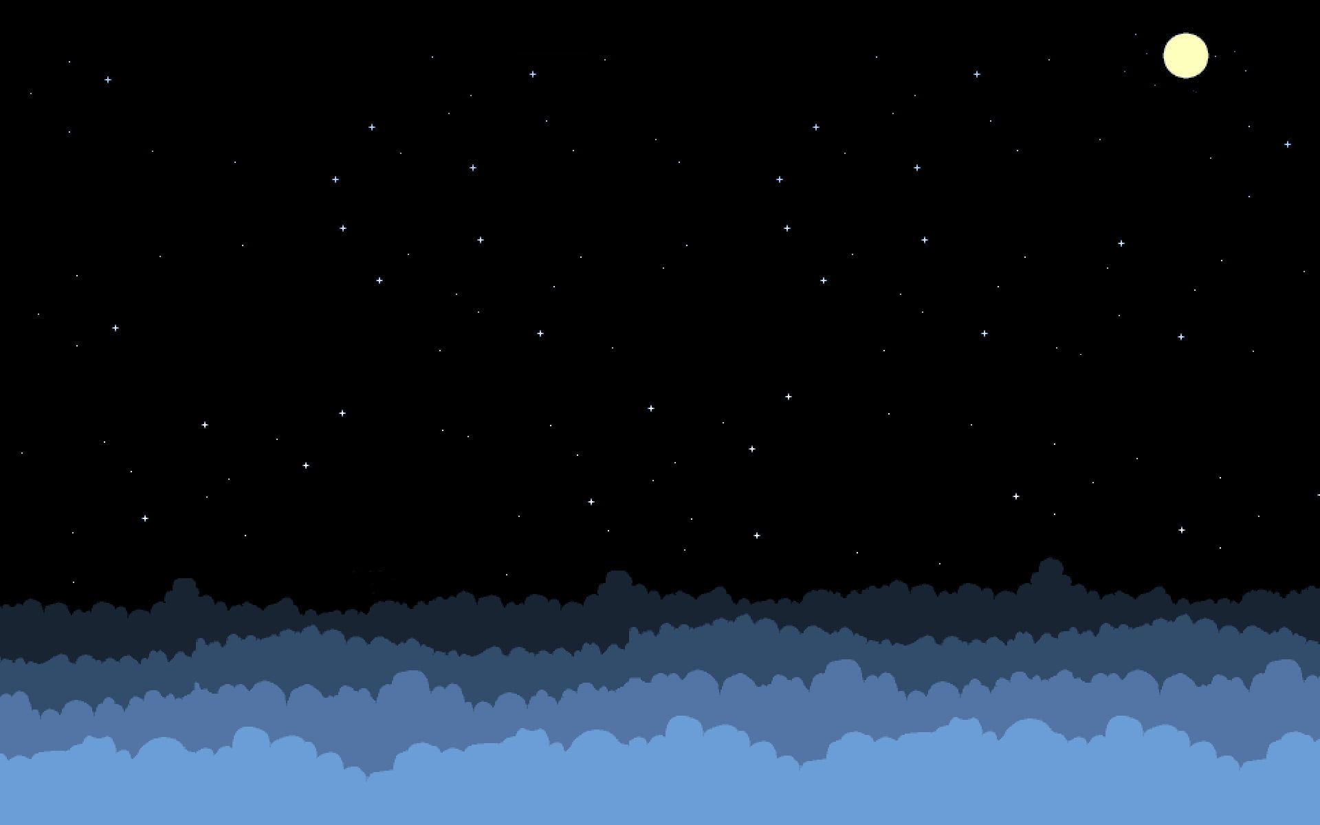 Moon Night Pixelart Wallpapers