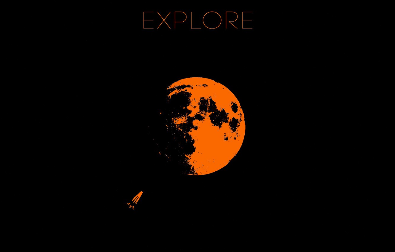 Moon Space Minimal Wallpapers