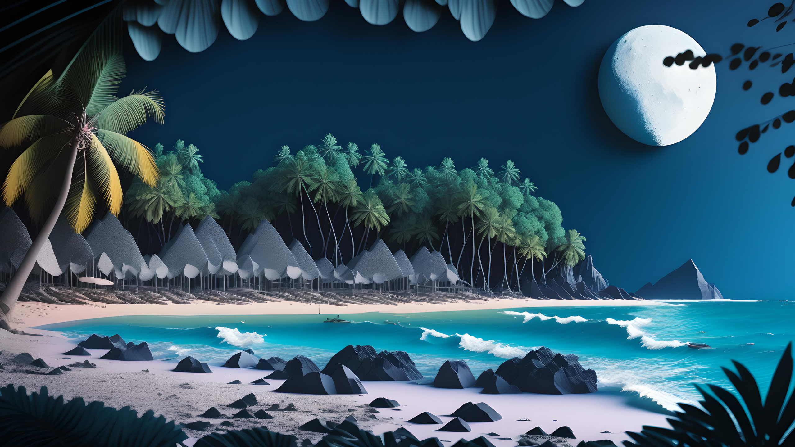 Moonlight Beach Wallpapers