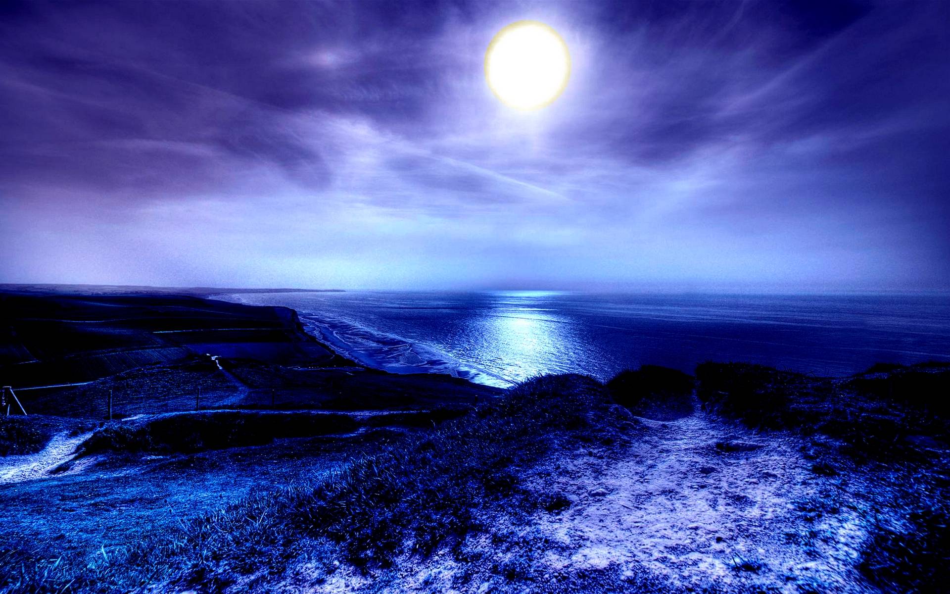 Moonlight Landscape Wallpapers