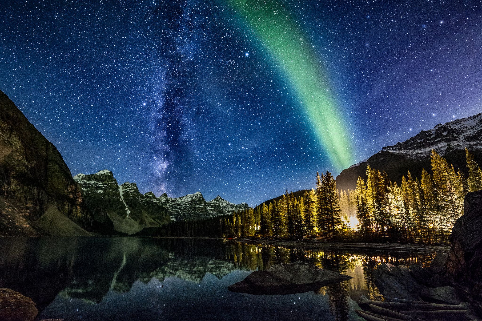 Moraine Lake Night Wallpapers