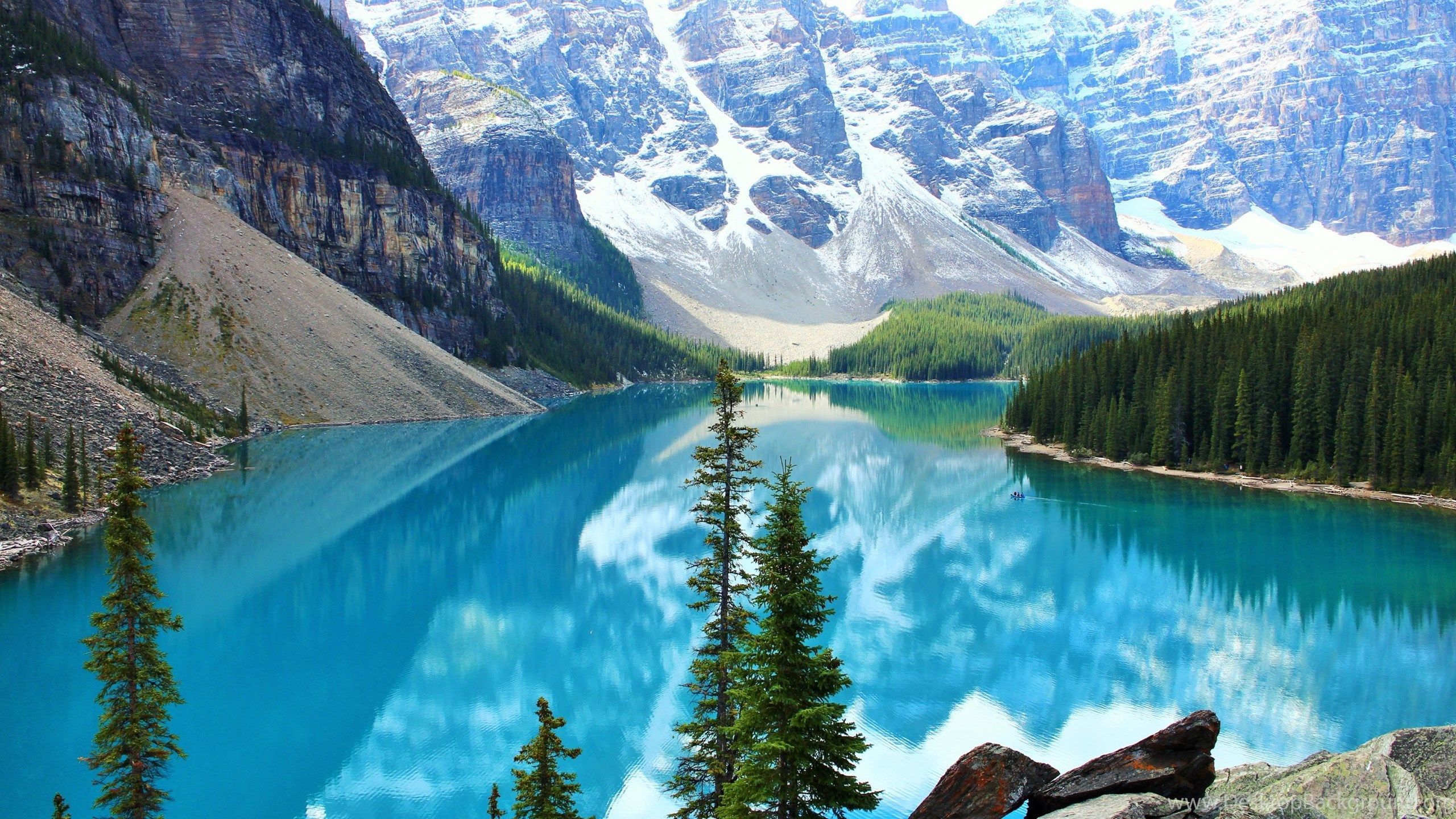 Moraine Lake South Channel Wallpapers