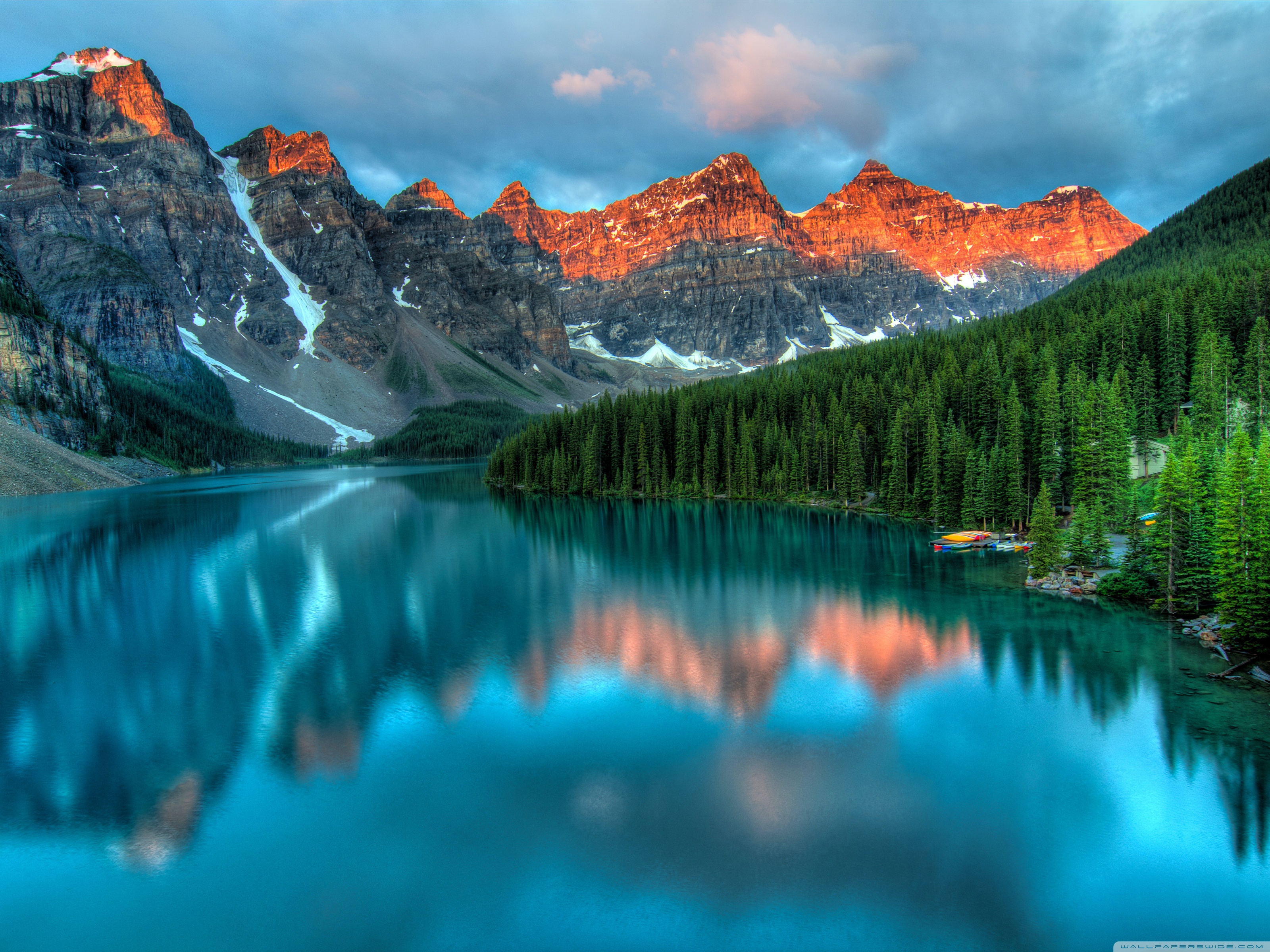 Moraine Lake South Channel Wallpapers