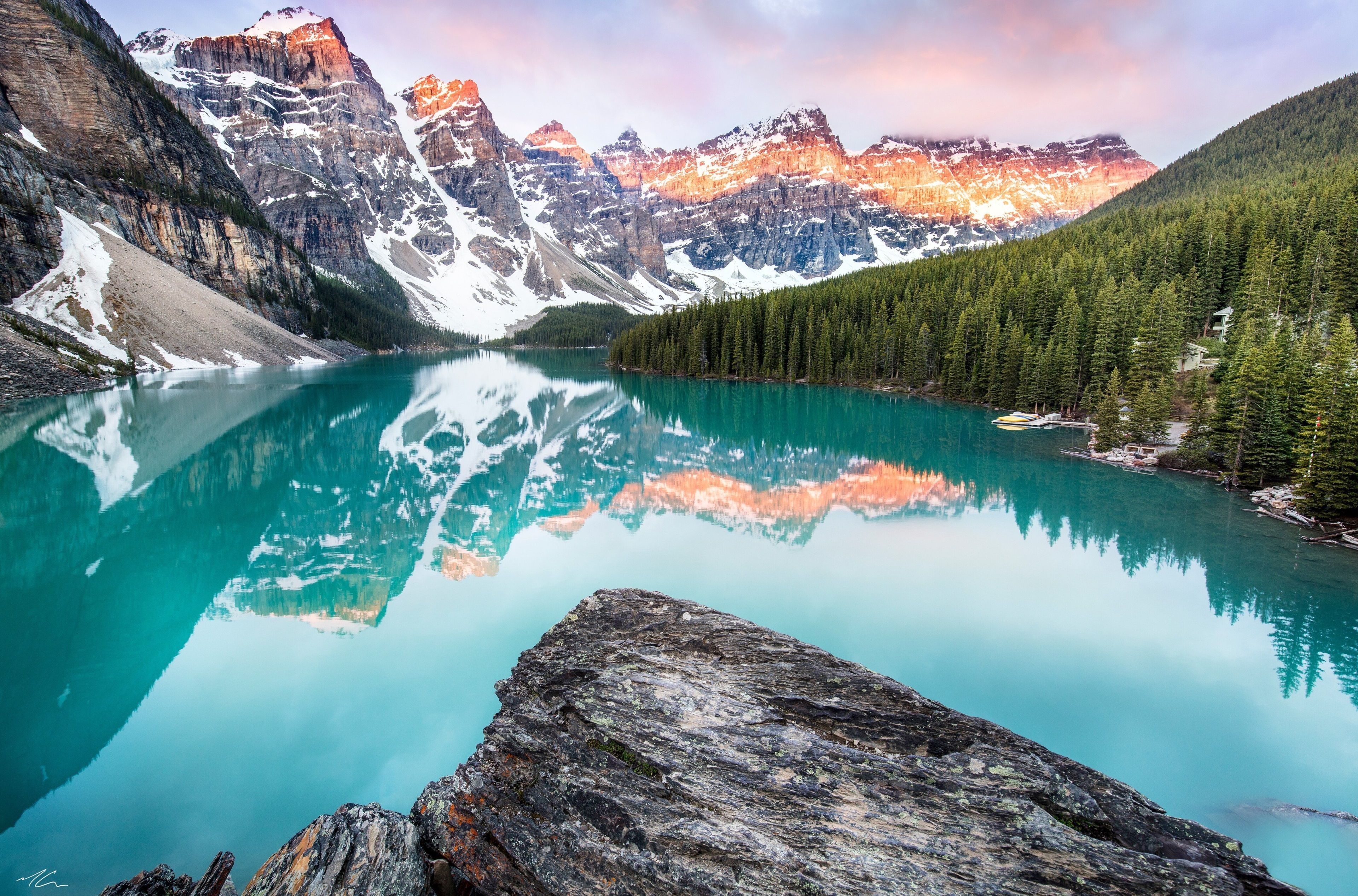 Moraine Lake South Channel Wallpapers