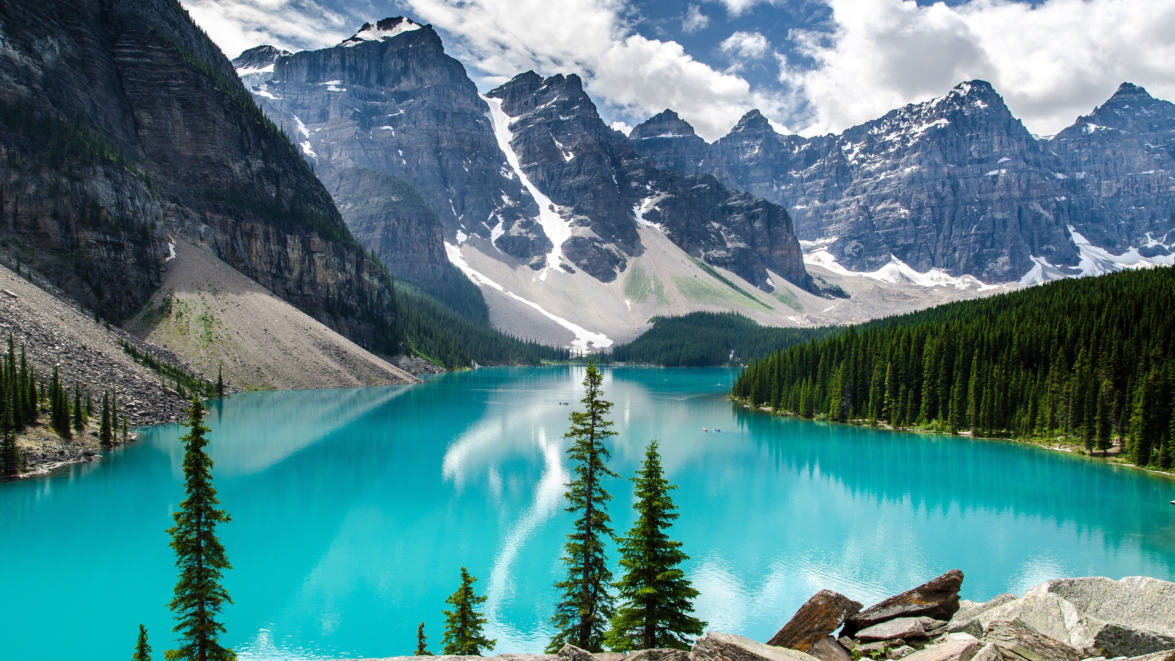 Moraine Lake South Channel Wallpapers