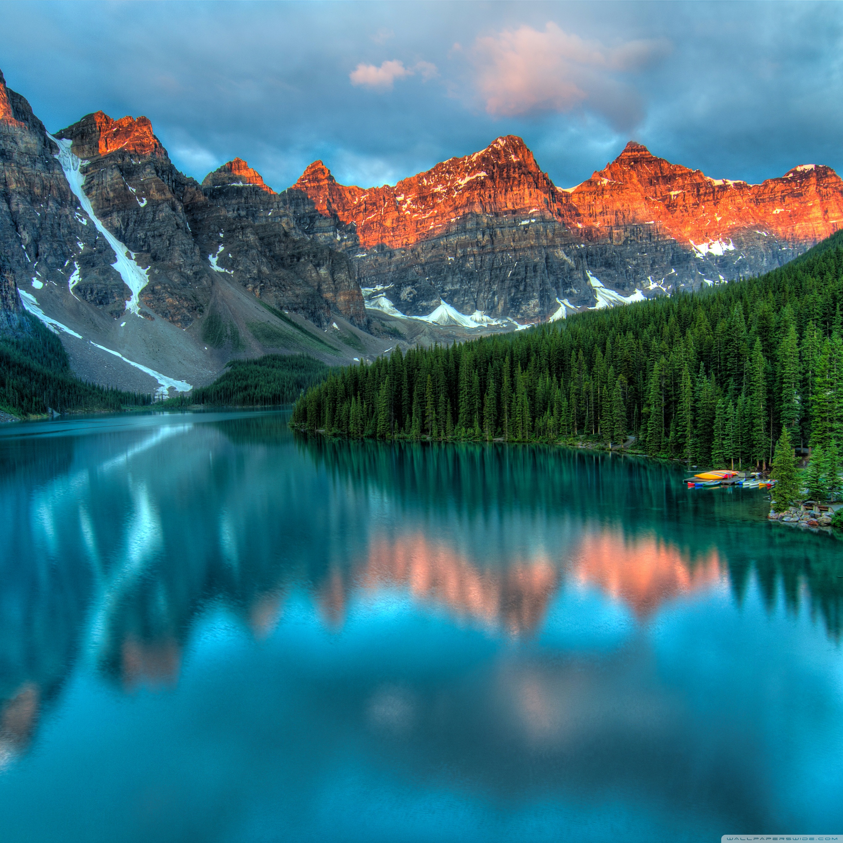 Moraine Lake South Channel Wallpapers