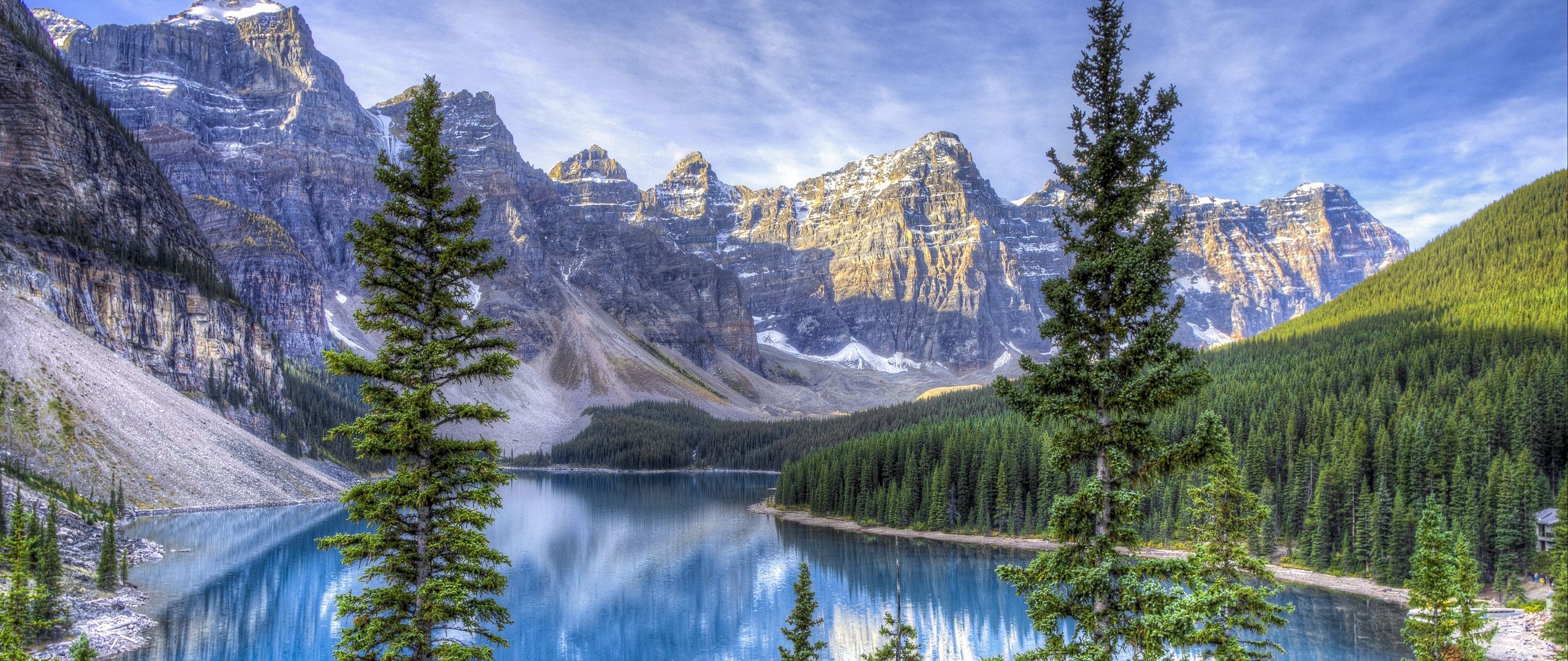 Moraine Lake South Channel Wallpapers