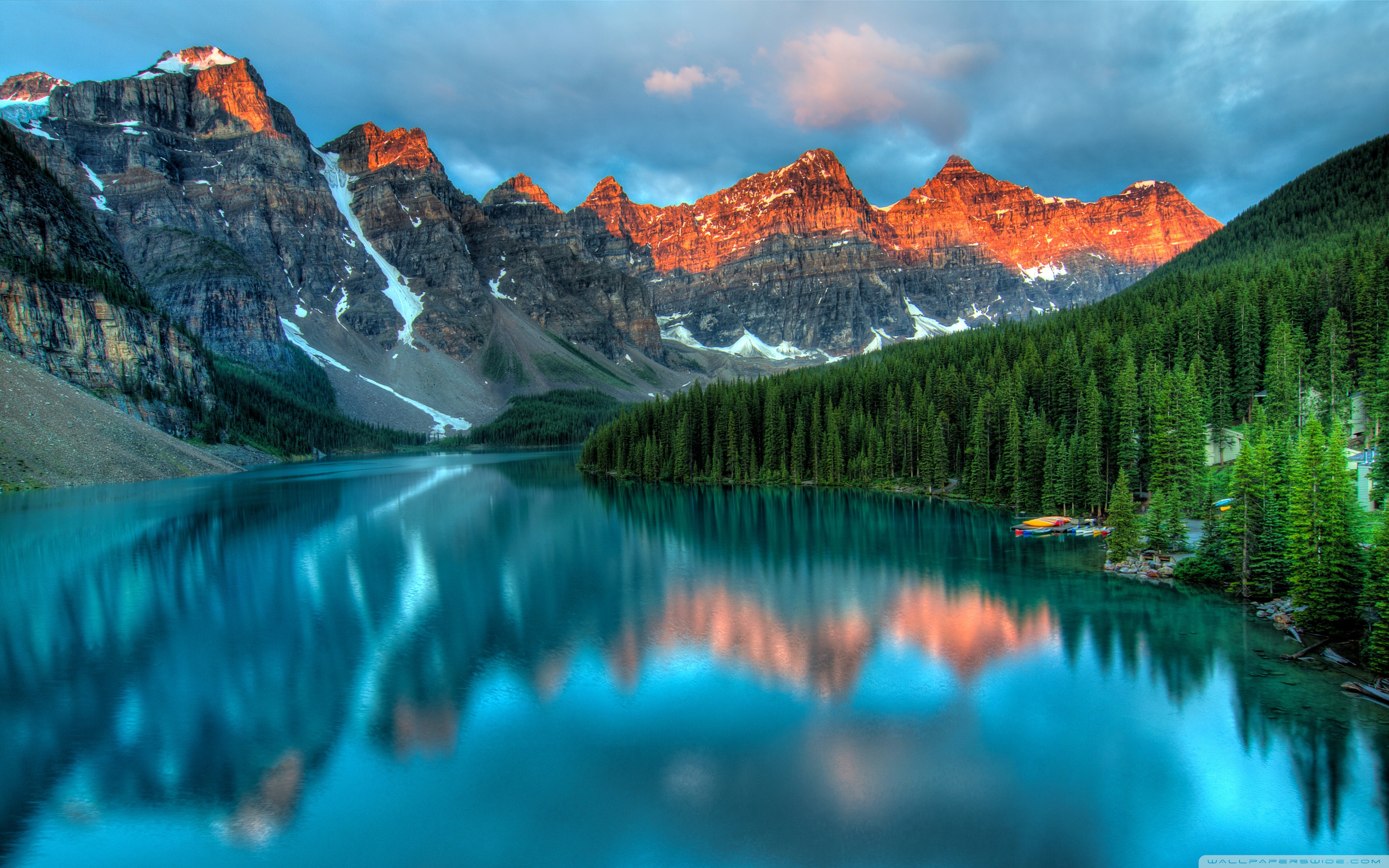 Moraine Lake South Channel Wallpapers