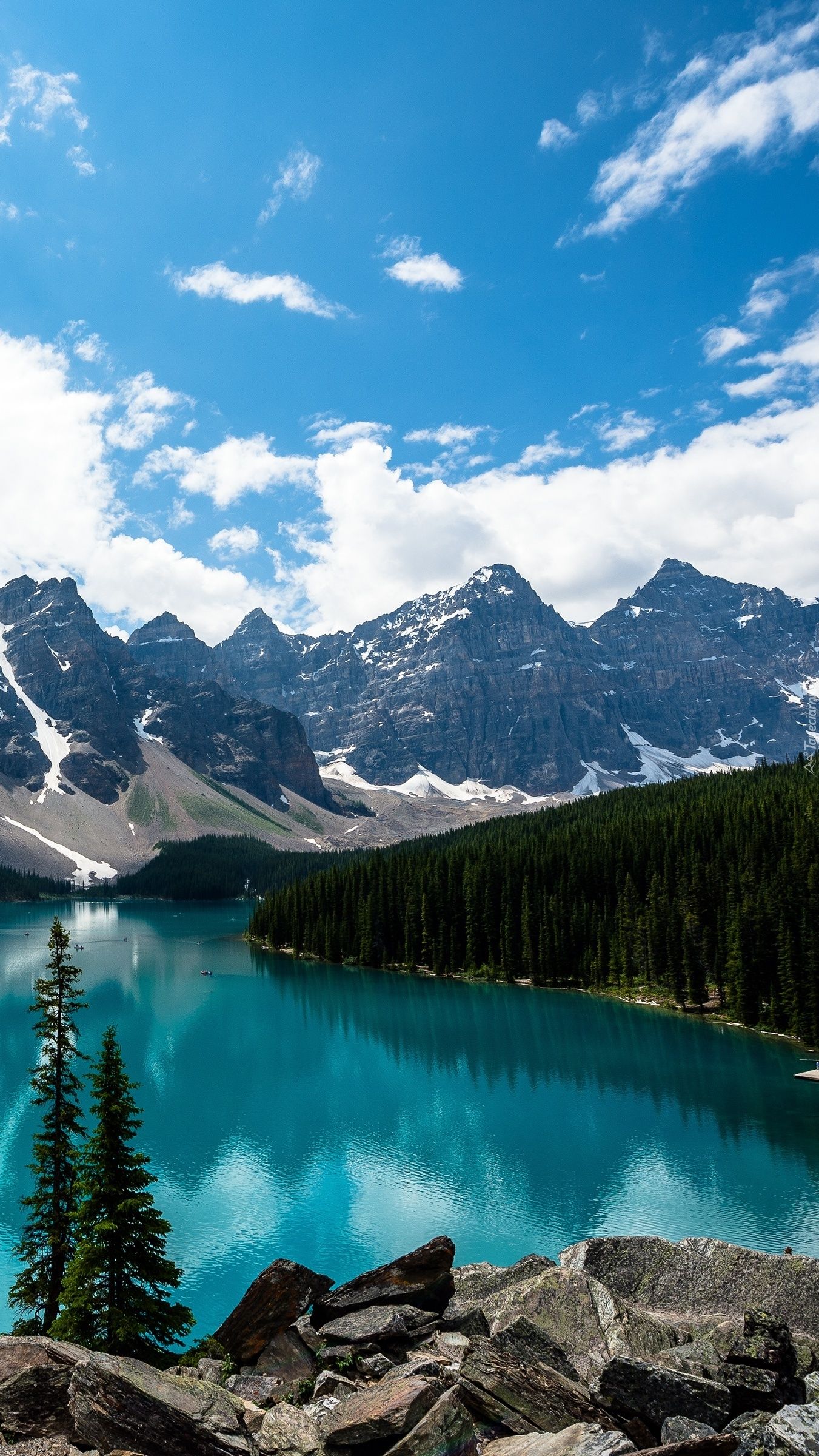 Moraine Lake South Channel Wallpapers