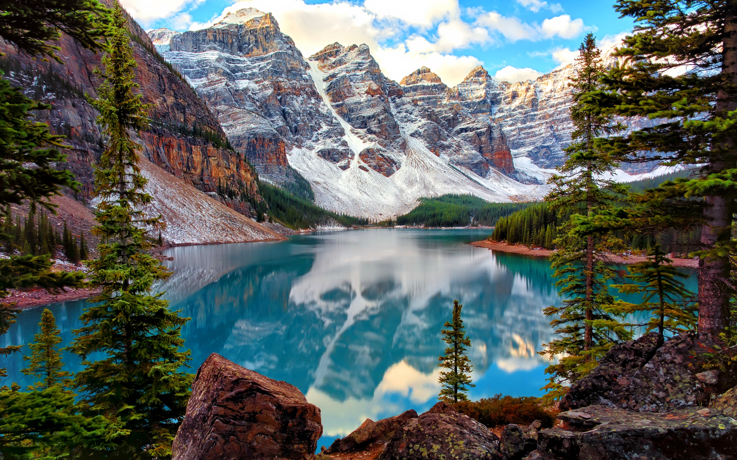 Moraine Lake South Channel Wallpapers