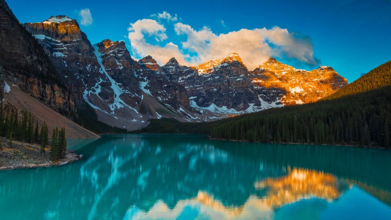 Moraine Lake South Channel Wallpapers