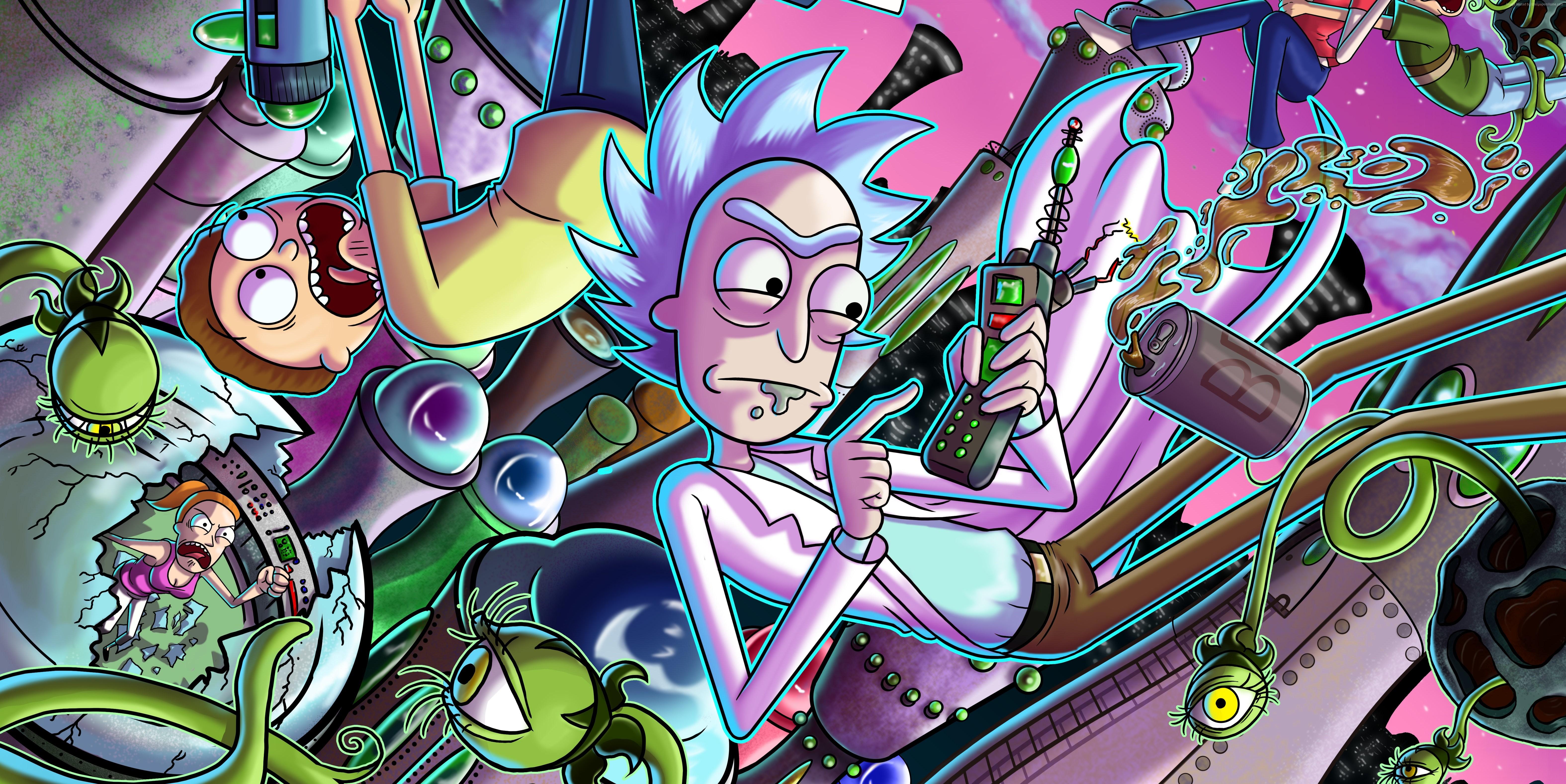 Morty Smith Rick Sanchez 4K Art Wallpapers