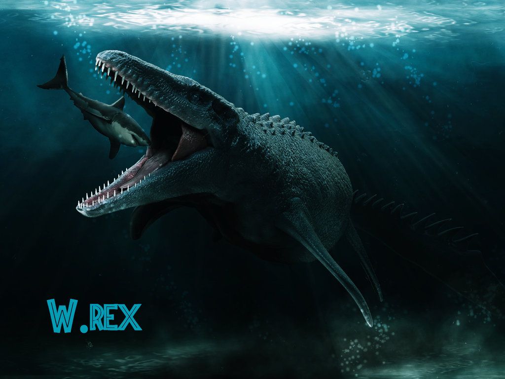 Mosasaurus Shark Snack Poster From Jurassic World 2018 Wallpapers