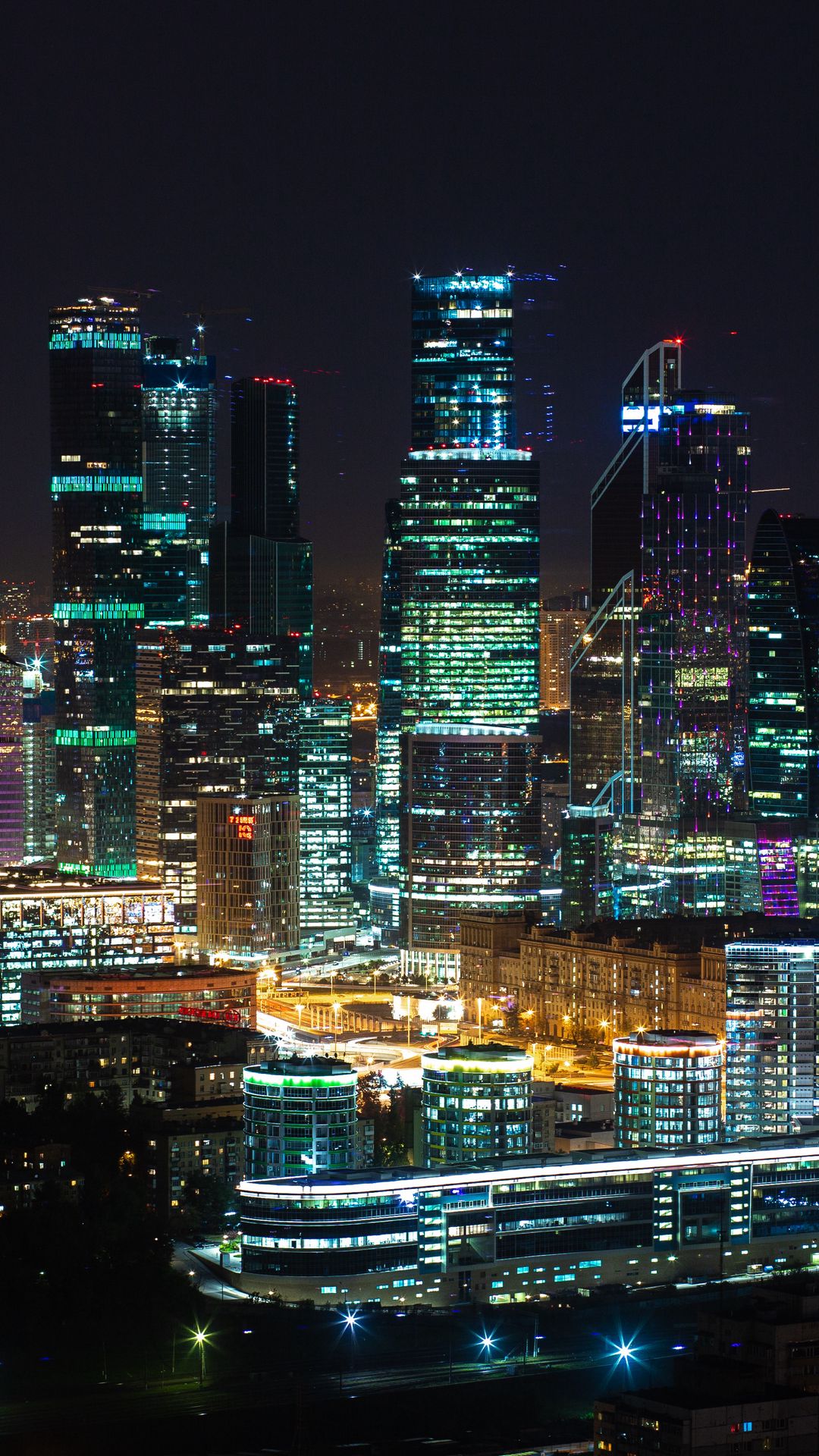 Moscow City At Night Wallpapers