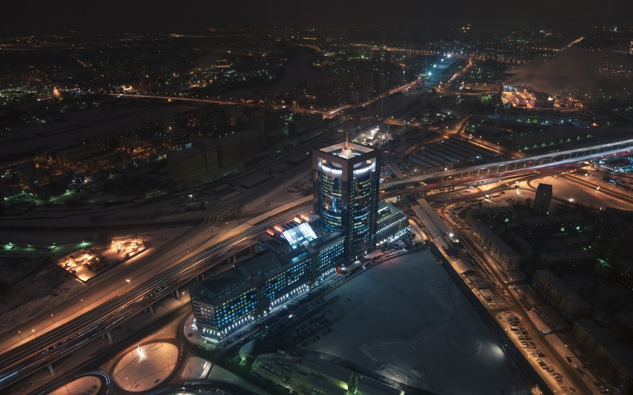 Moscow City At Night Wallpapers