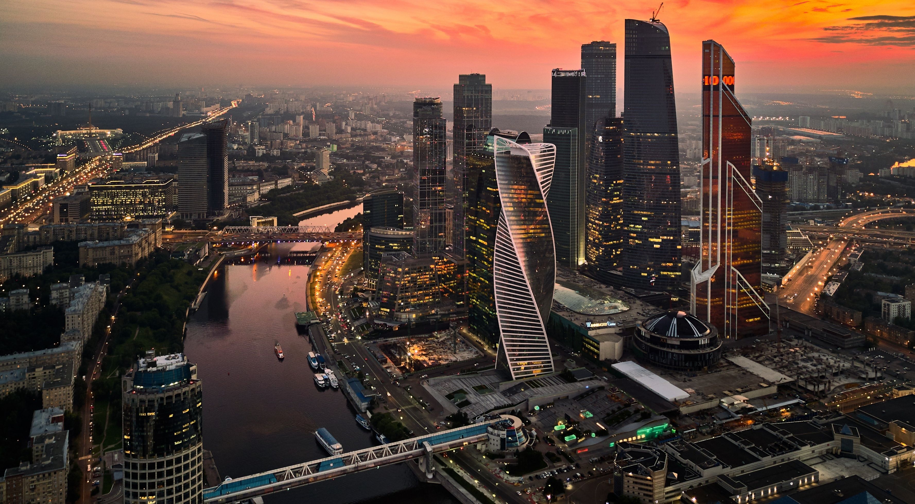 Moscow Russia Skyscrapers Wallpapers