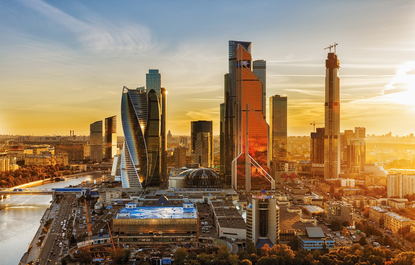 Moscow Russia Skyscrapers Wallpapers