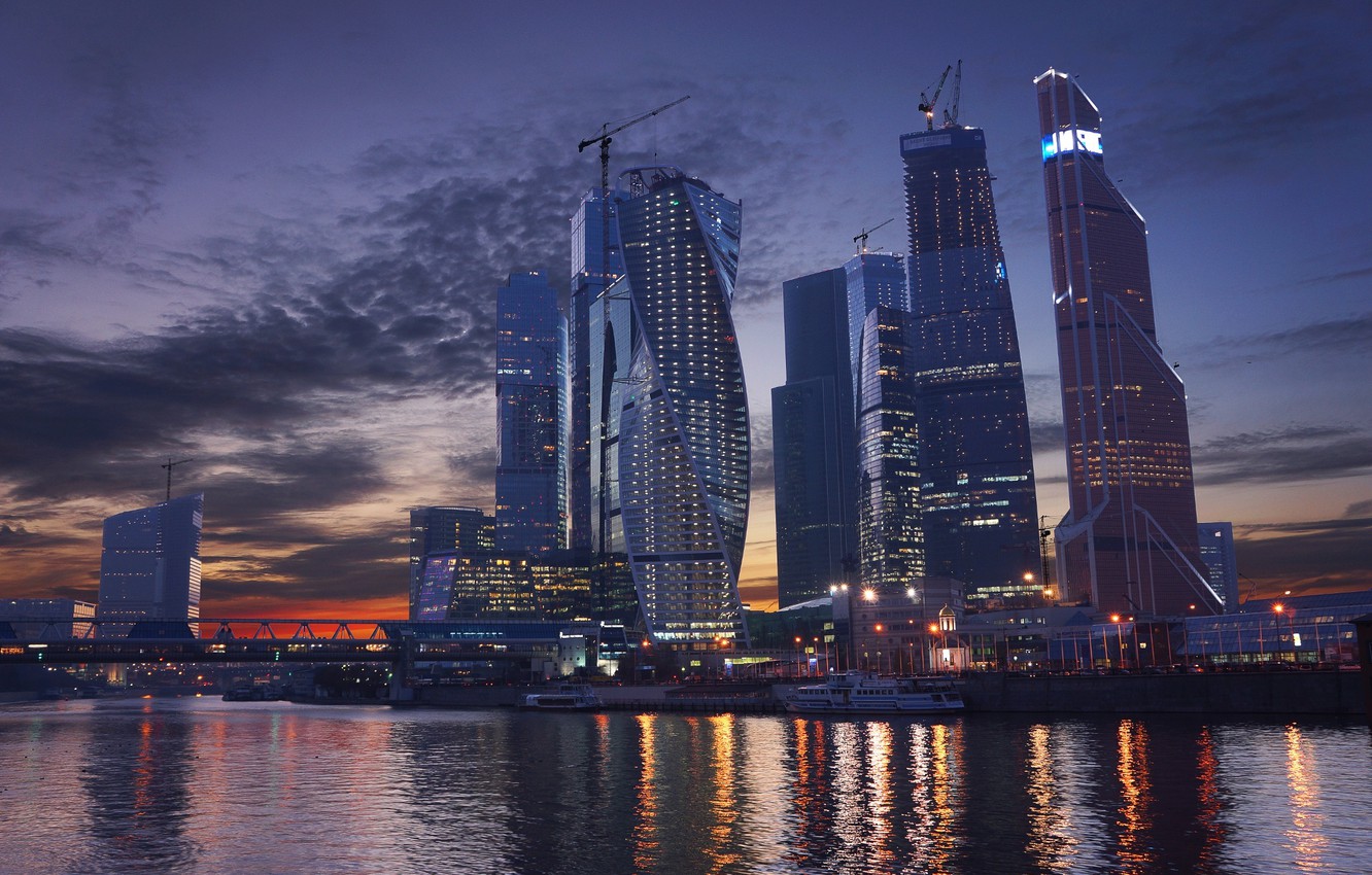 Moscow Russia Skyscrapers Wallpapers