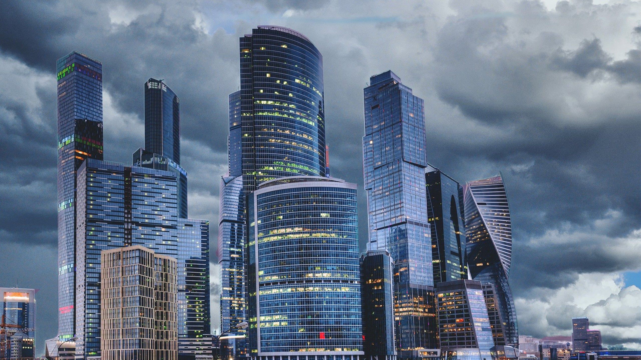 Moscow Russia Skyscrapers Wallpapers