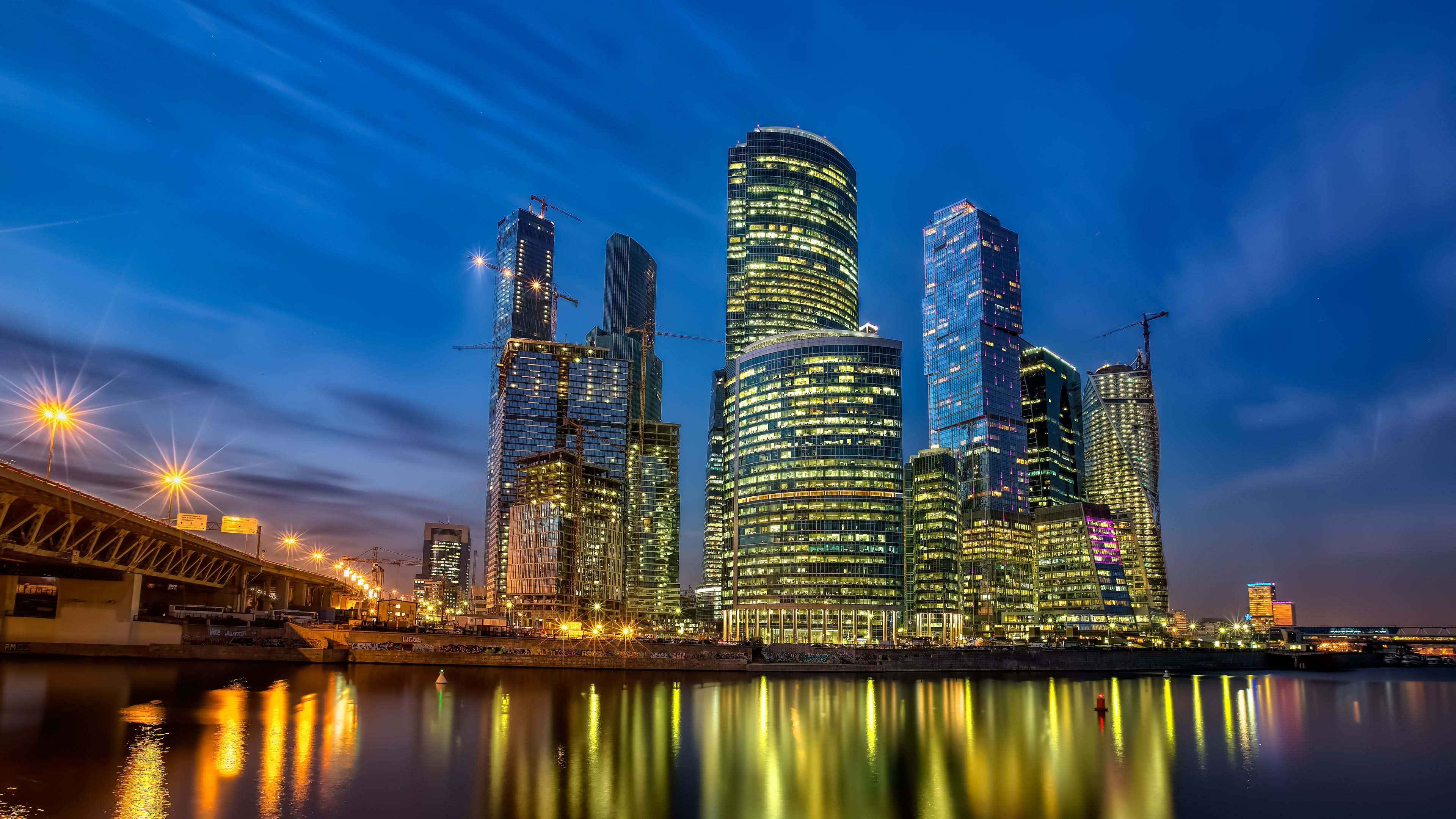 Moscow Russia Skyscrapers Wallpapers