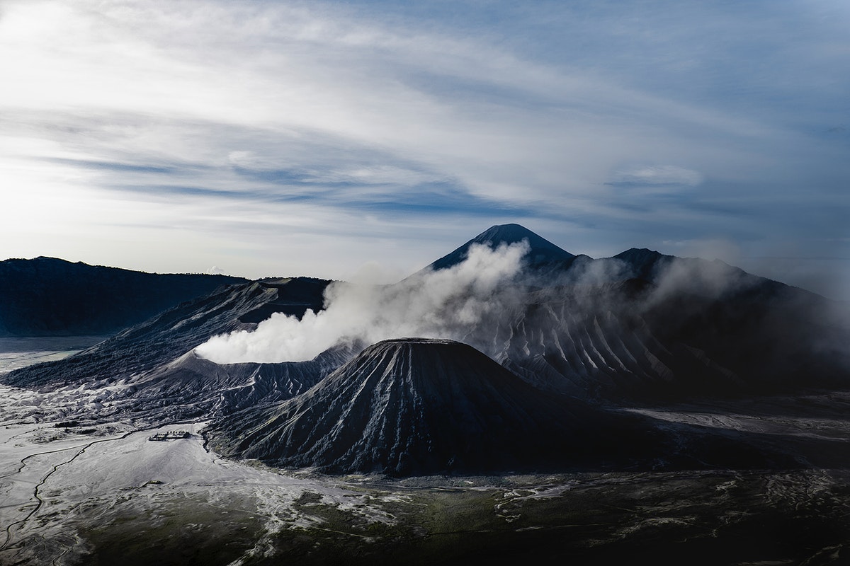 Mount Bromo Cloudy Volcano Wallpapers