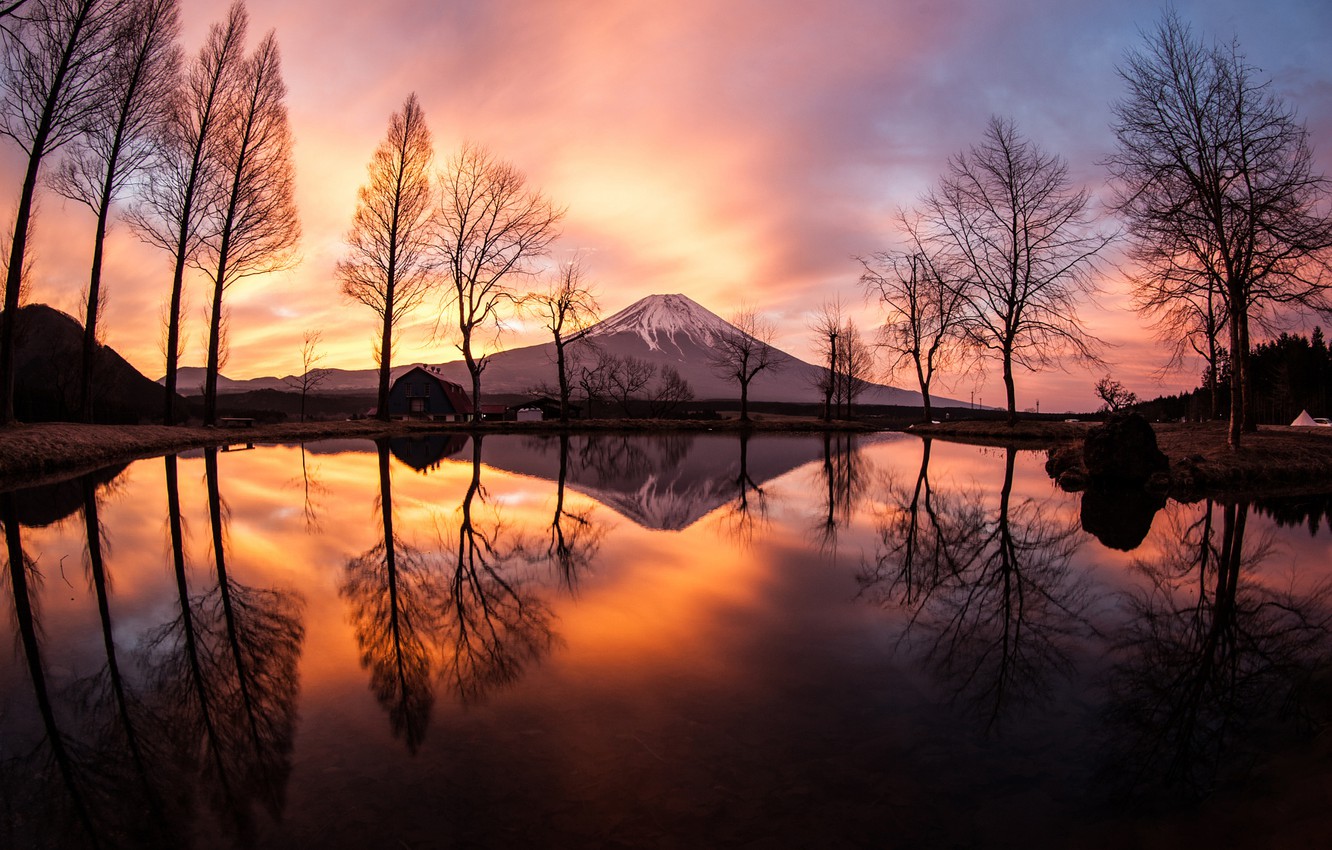 Mount Fuji Sea Sunrise Wallpapers