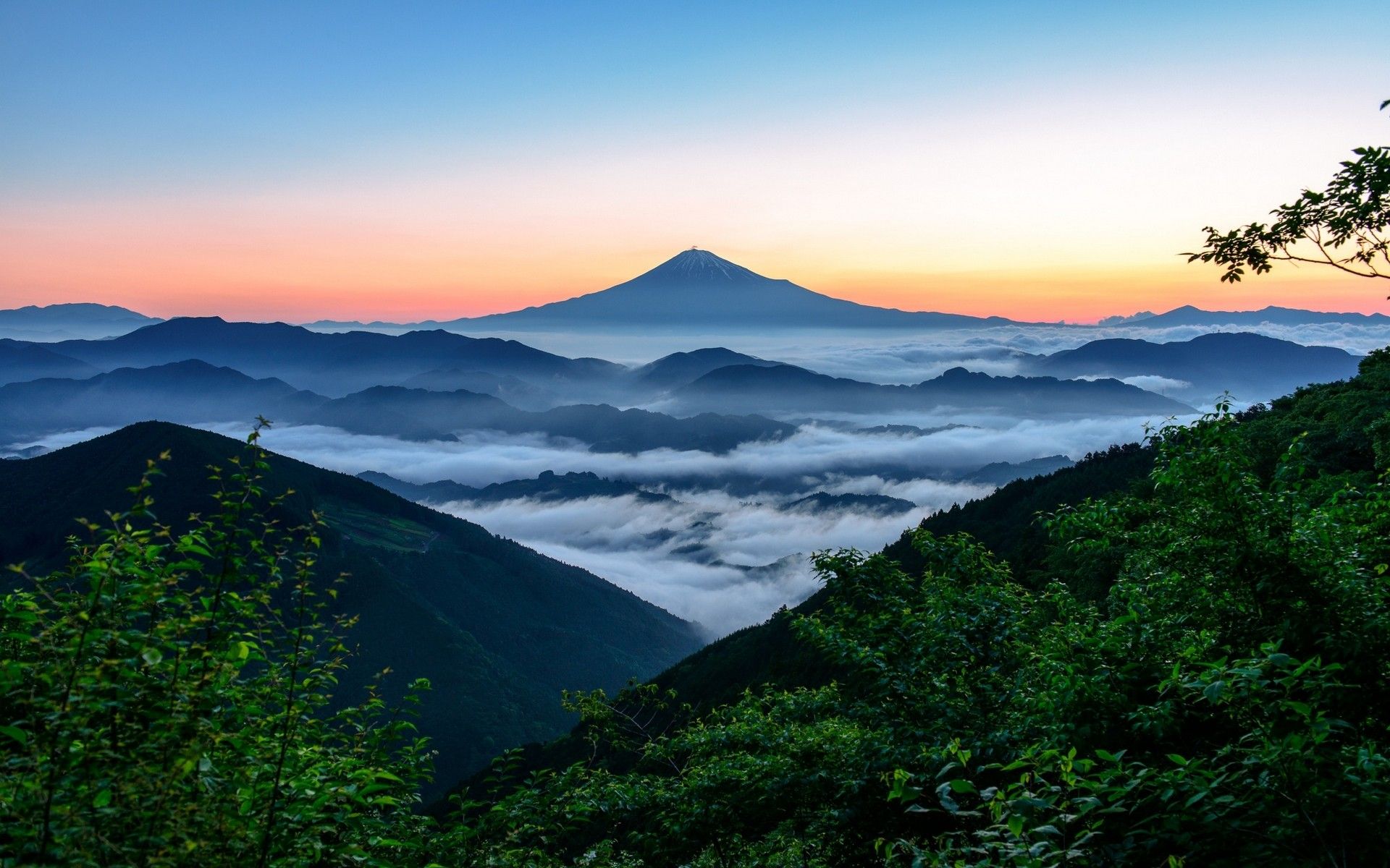 Mount Fuji Sea Sunrise Wallpapers