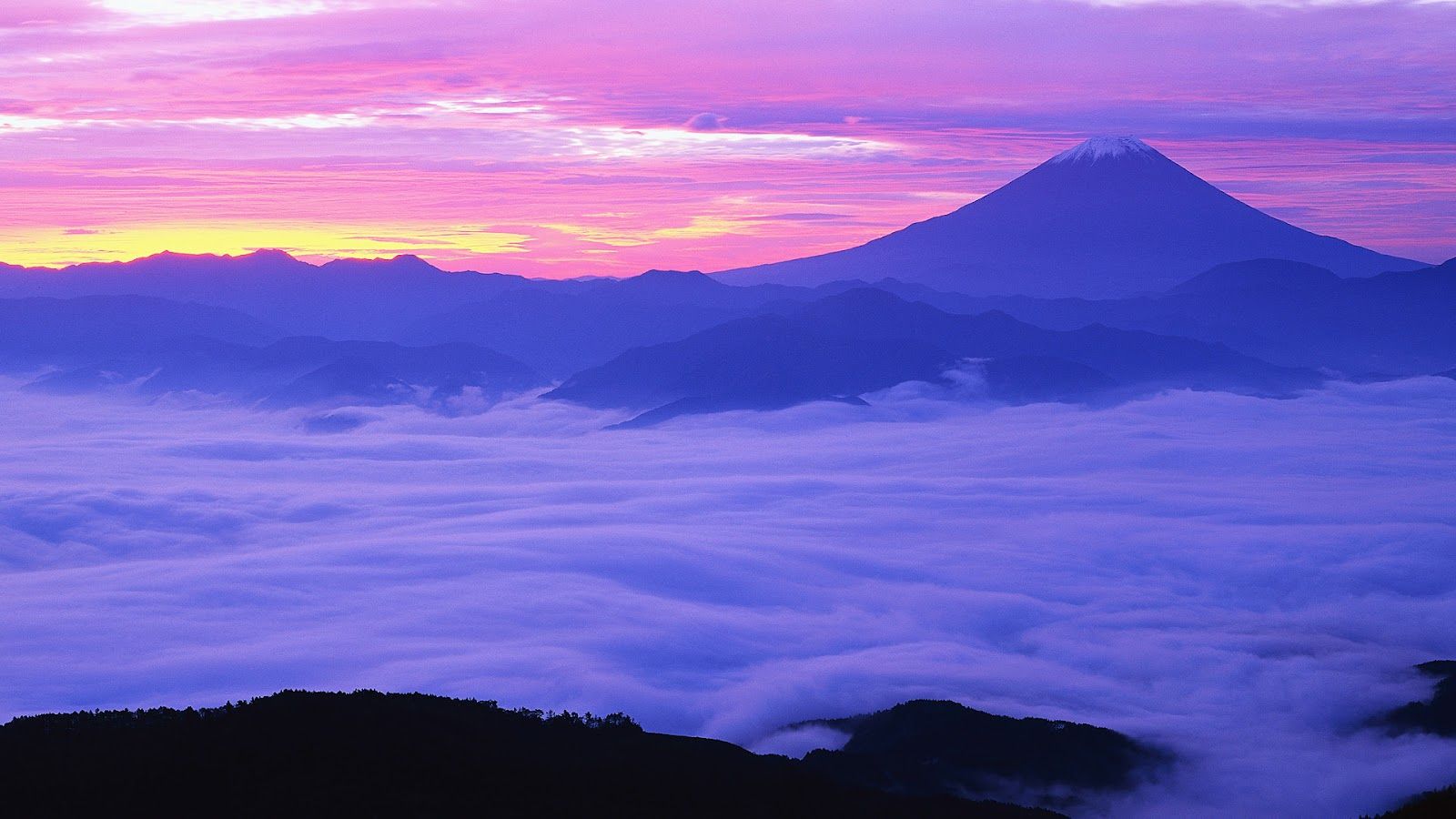 Mount Fuji Sea Sunrise Wallpapers