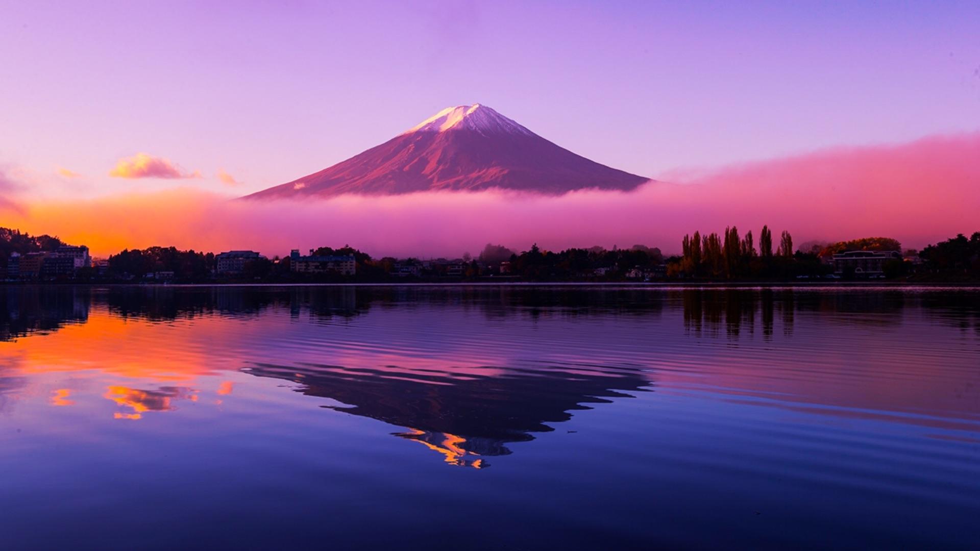 Mount Fuji Sea Sunrise Wallpapers