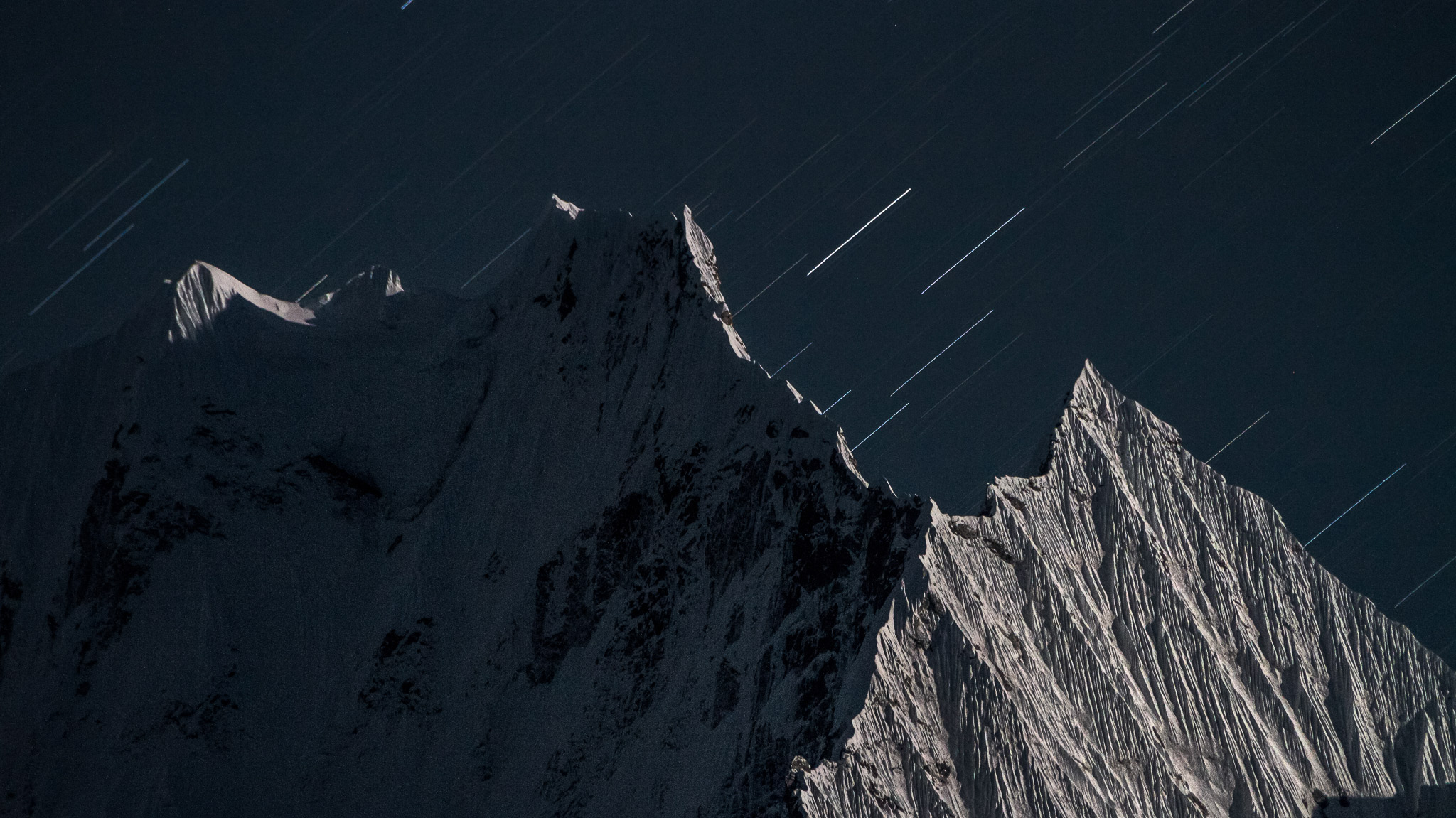 Mountain Alps During Night Photography Wallpapers