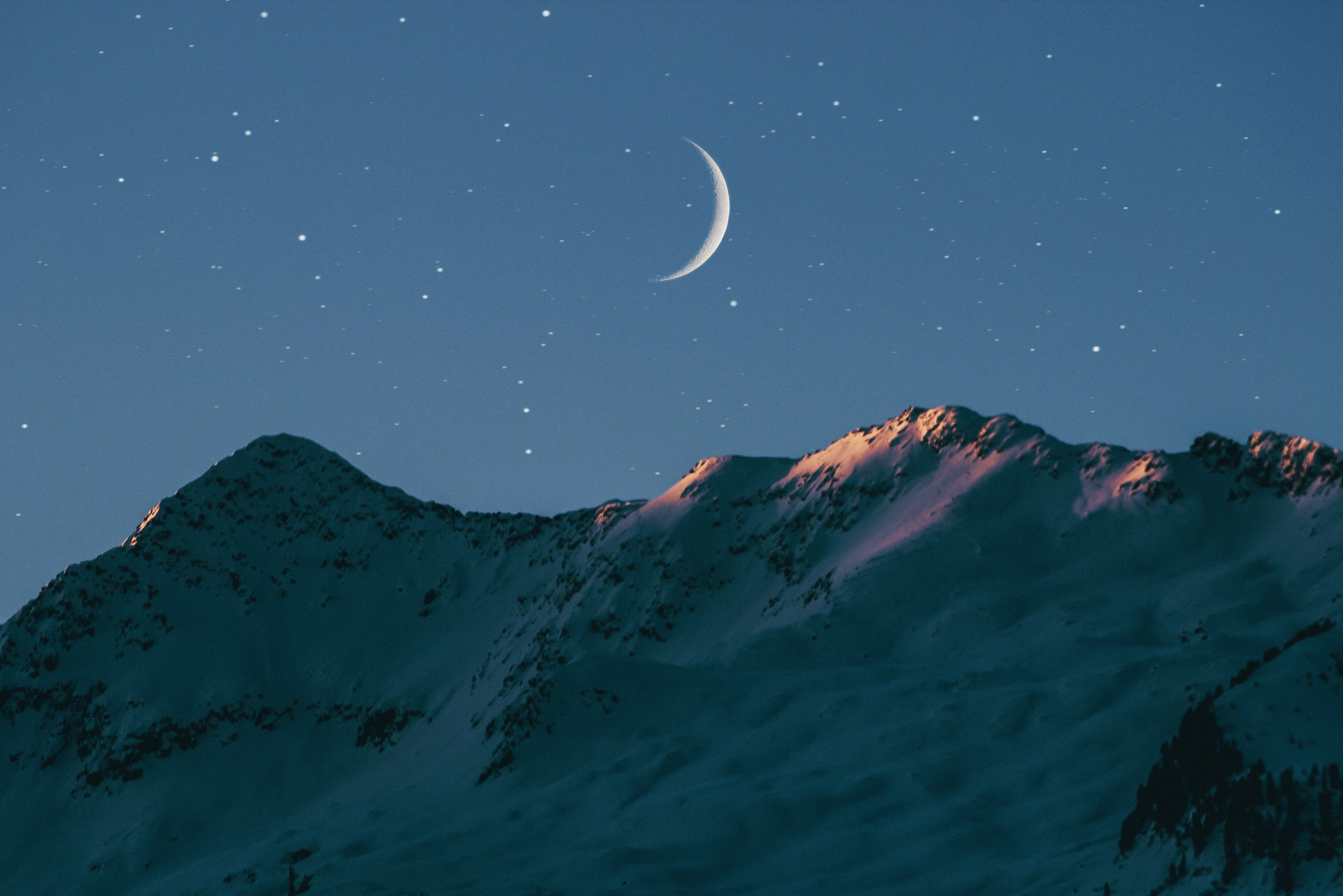 Mountain Alps During Night Photography Wallpapers