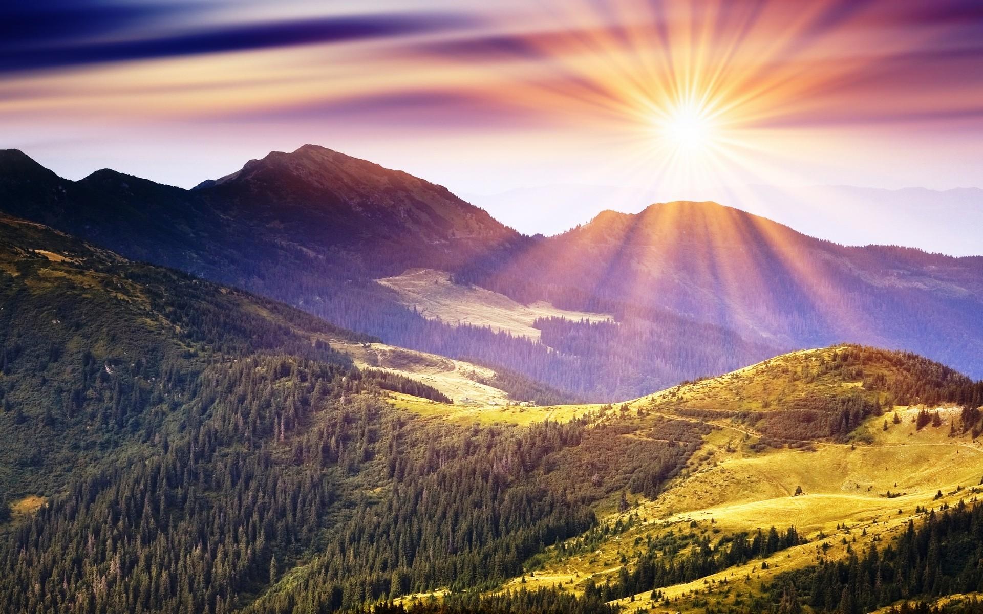 Mountain And Sun Wallpapers