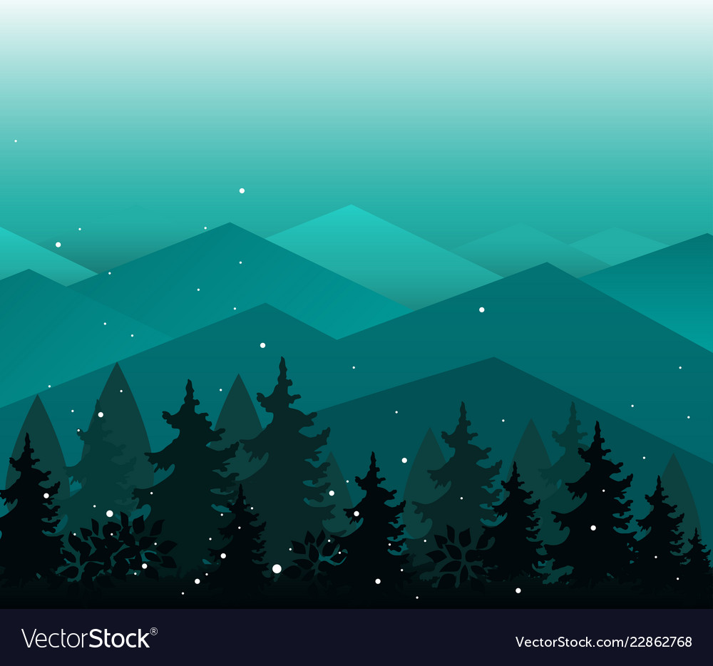 Mountain And Trees Background