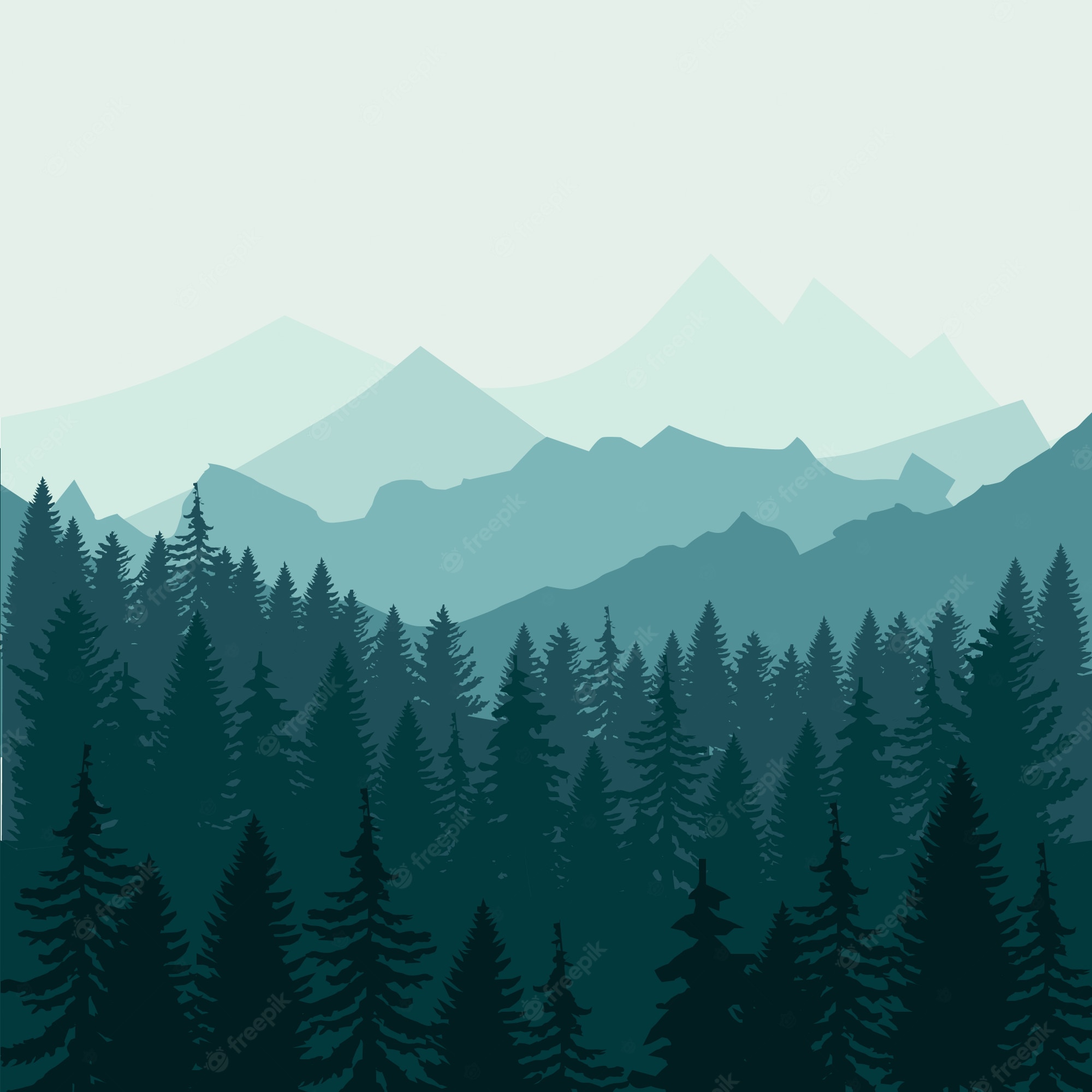 Mountain And Trees Background