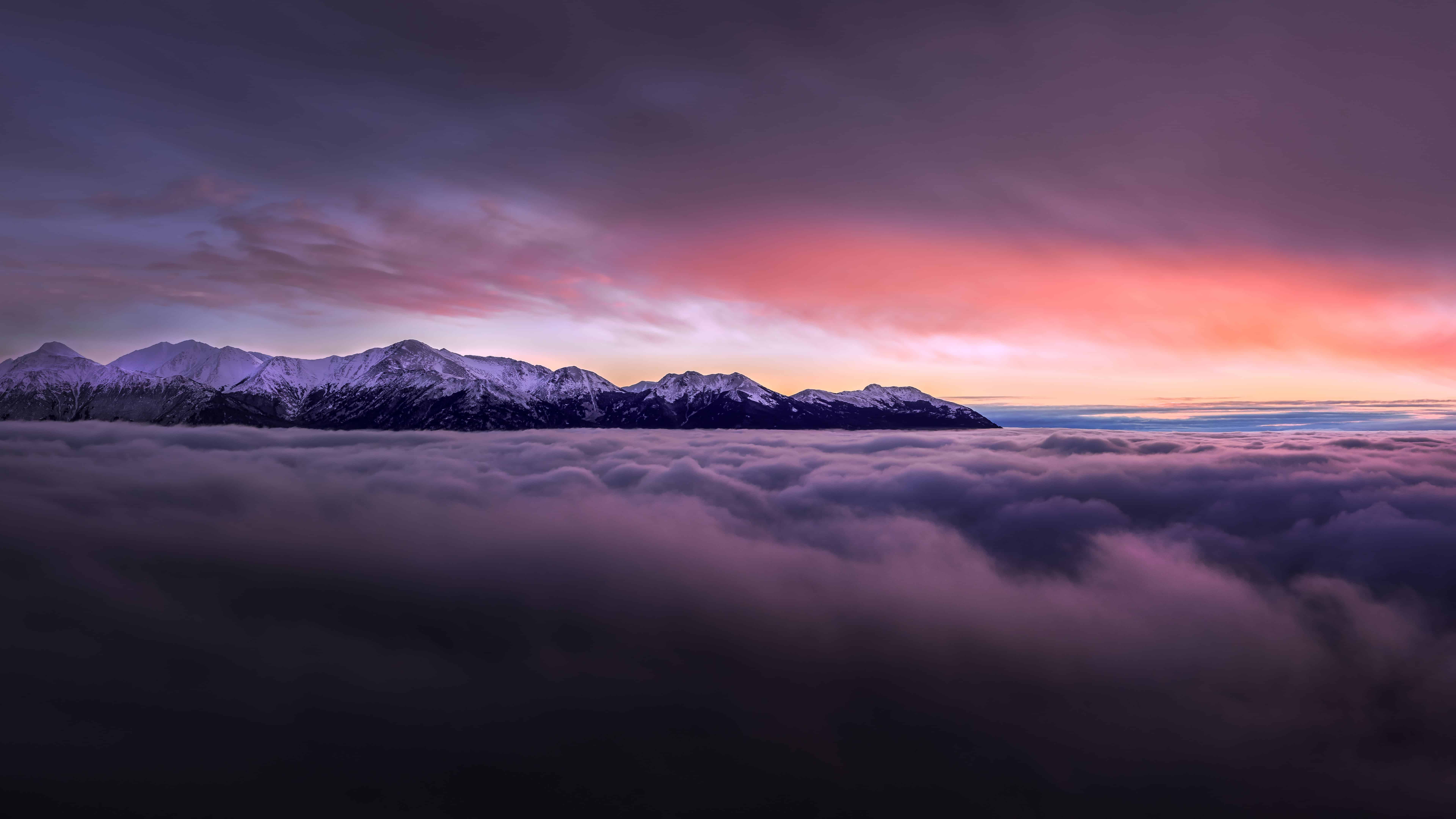 Mountain Inside Clouds Wallpapers