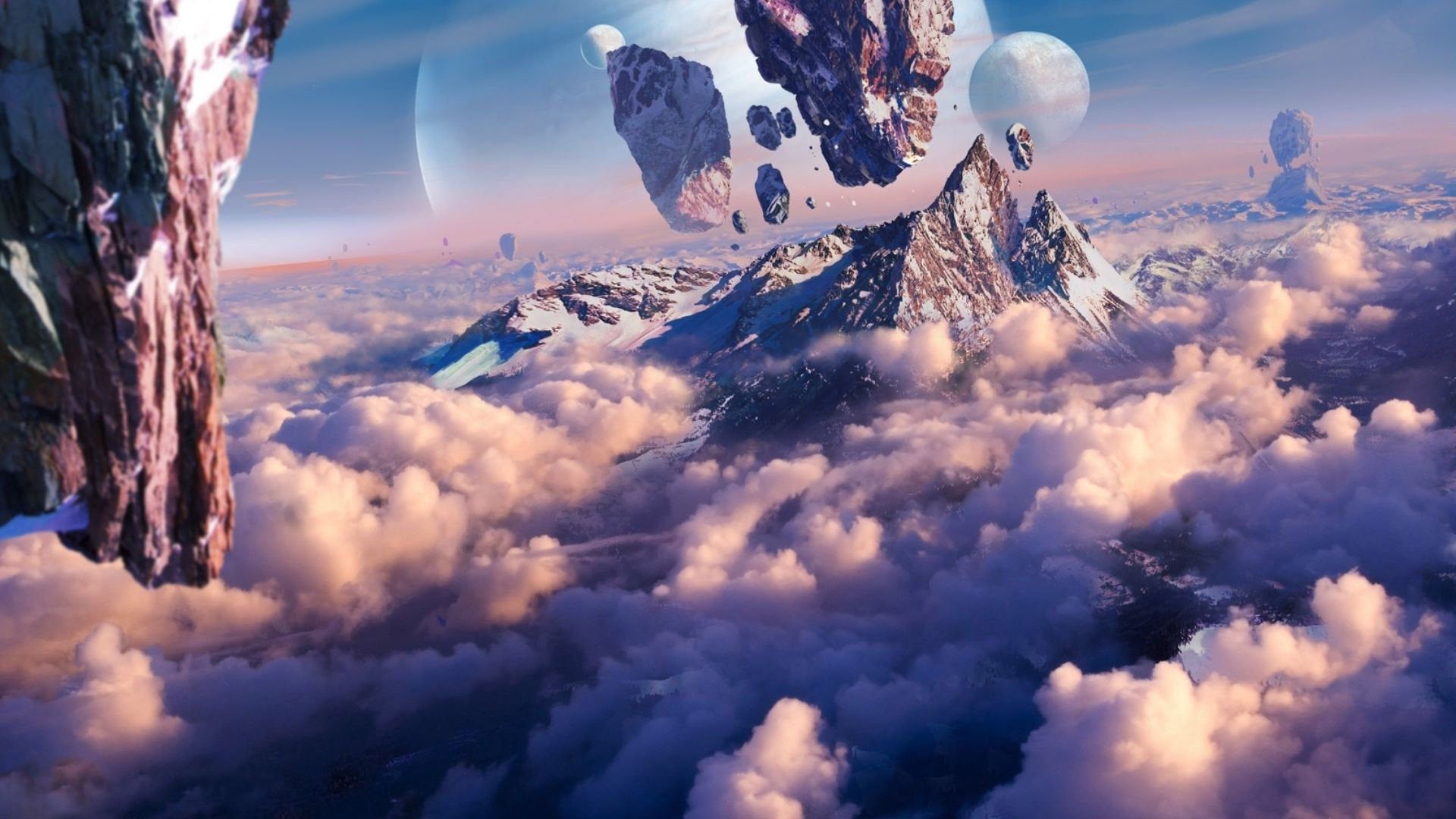 Mountain Inside Clouds Wallpapers