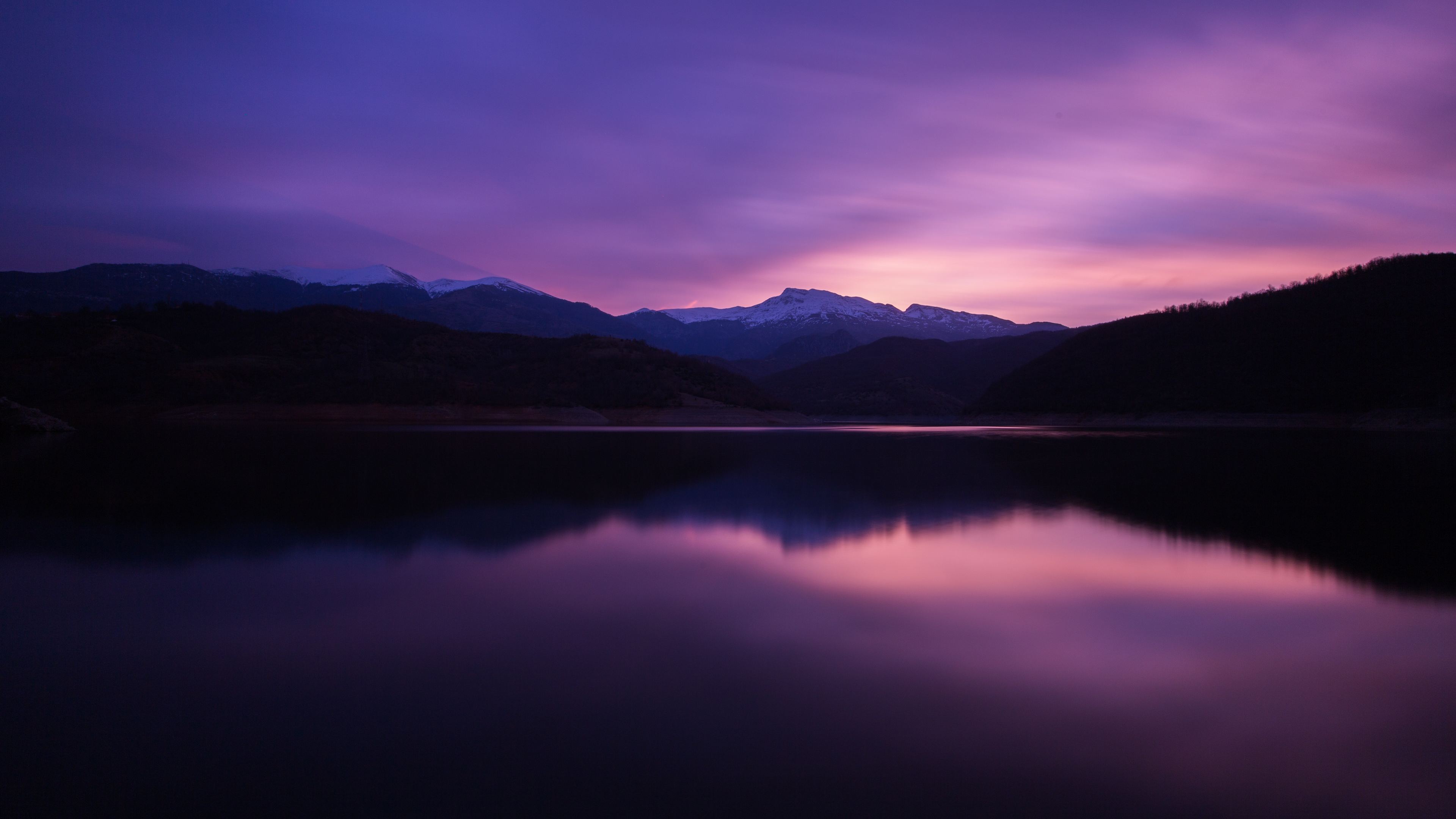 Mountain Lake Night Reflection Wallpapers