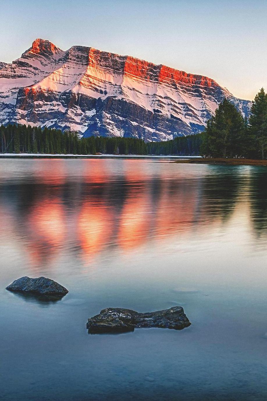 Mountain Lake Sunset Wallpapers