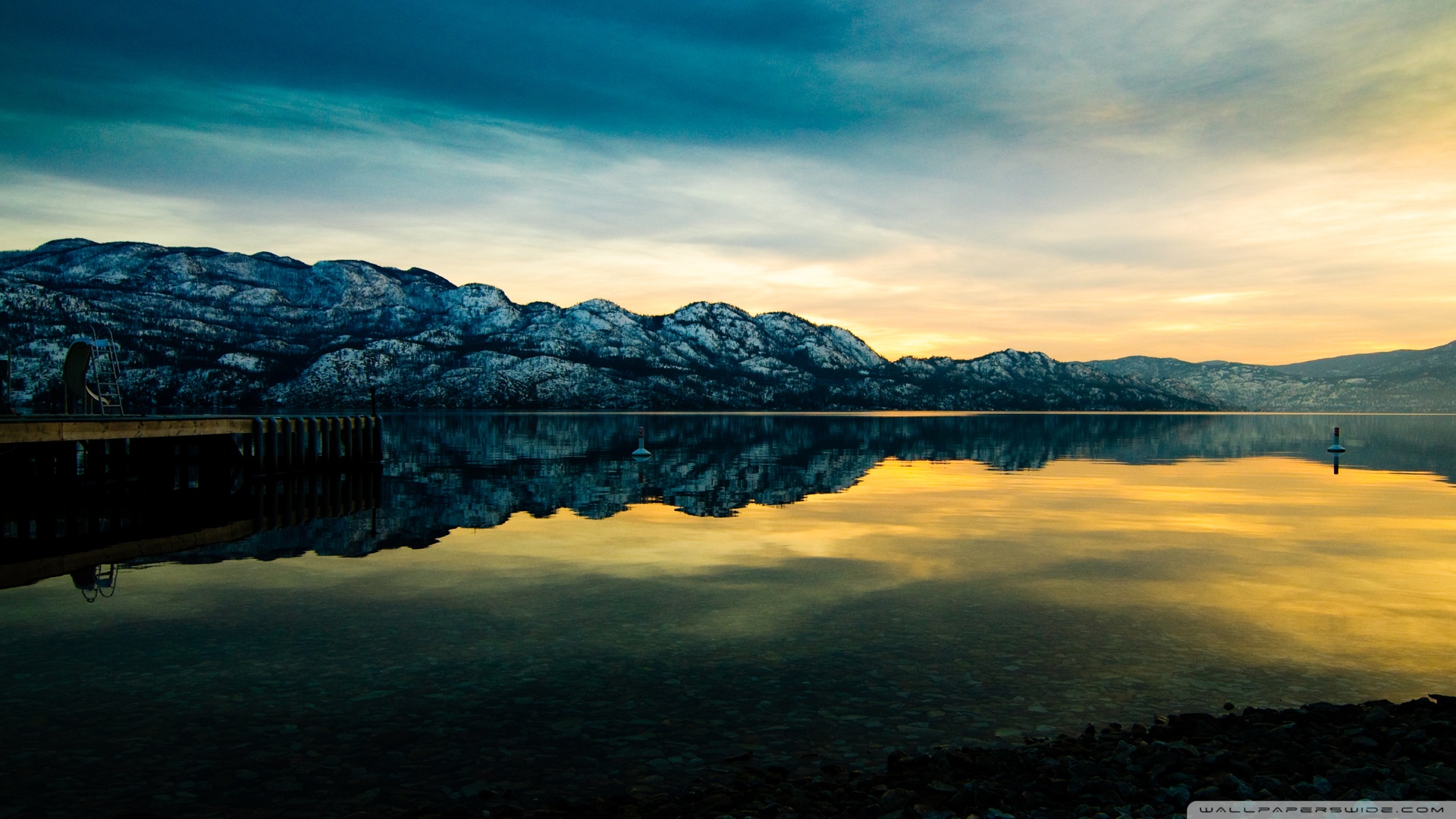 Mountain Lake Sunset Wallpapers
