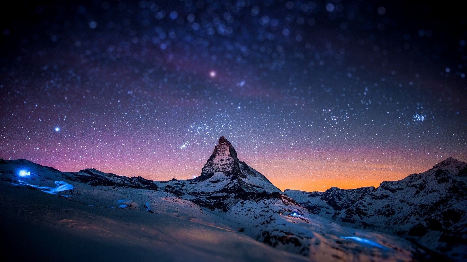 Mountain Night Sky Wallpapers