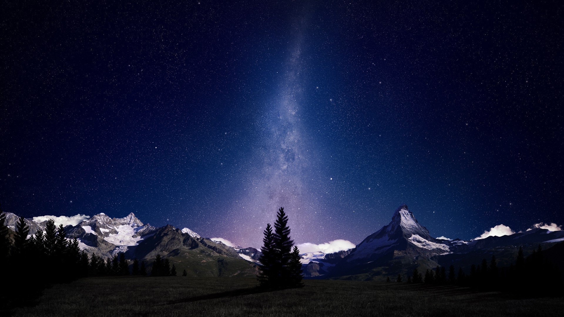 Mountain Night Sky Wallpapers